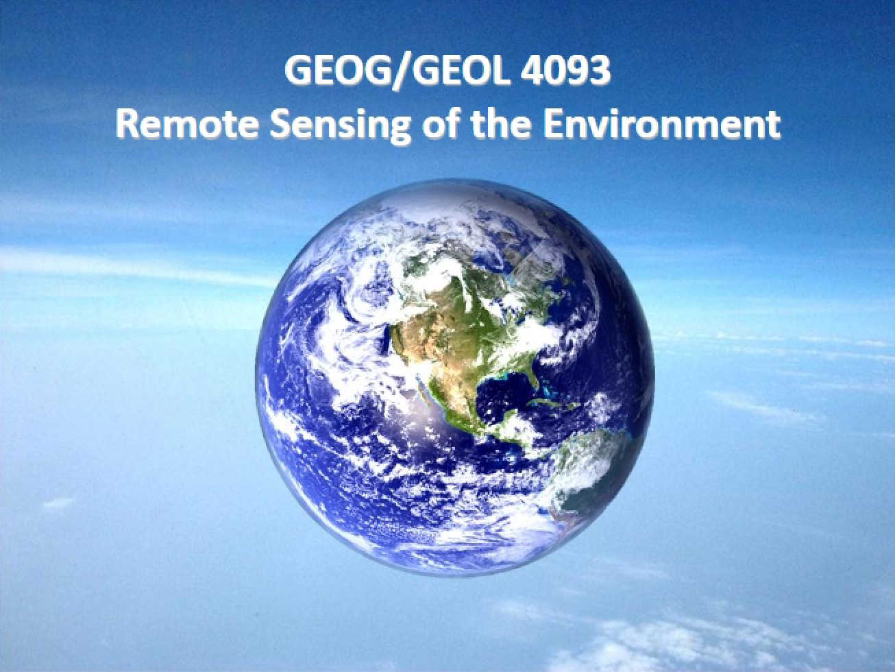Course Outline for Remote Sensing of the Environment