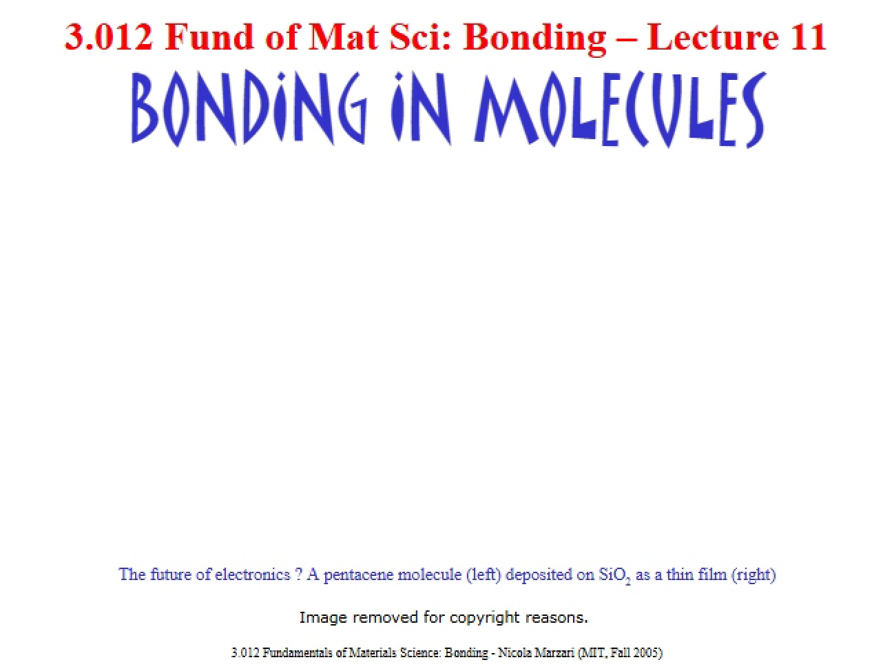 Molecular Bonding