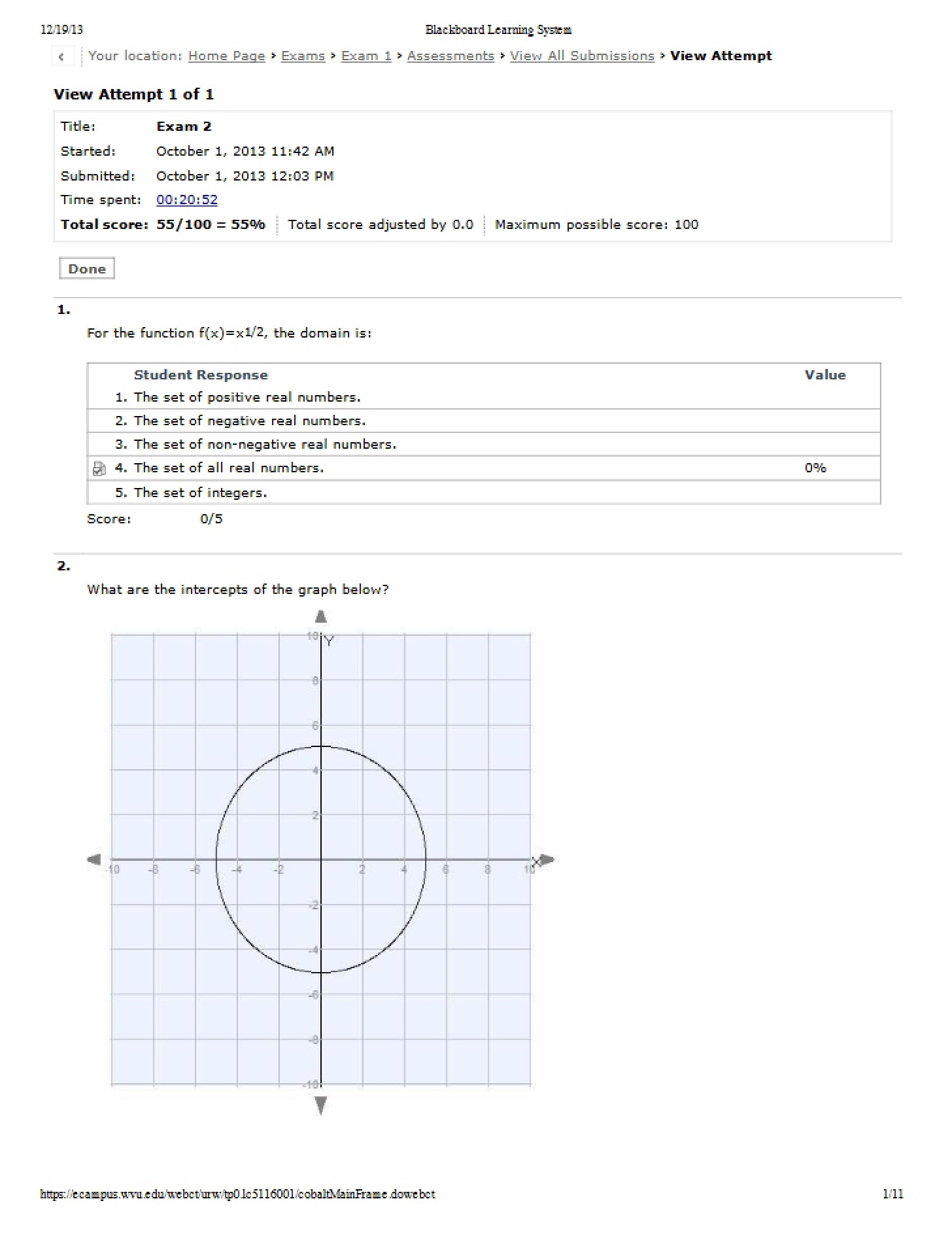 Exam 2 Sample I
