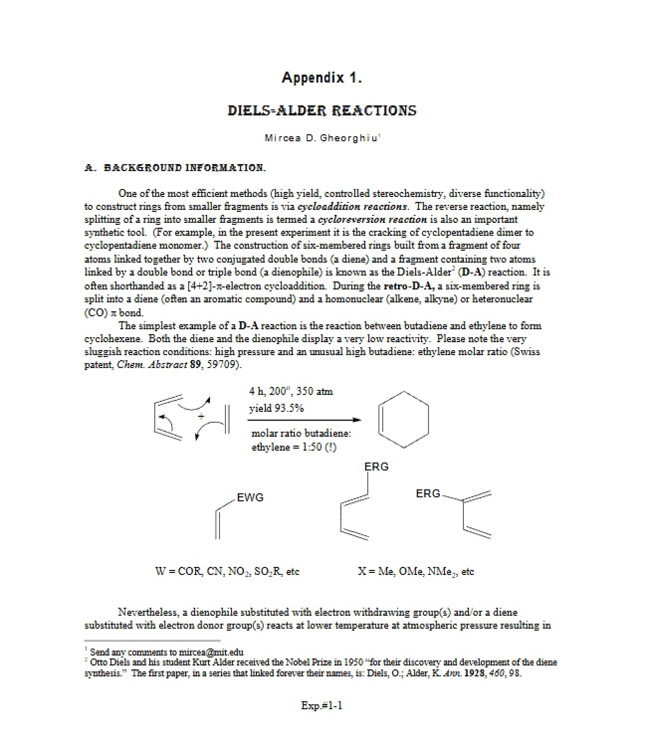 Diels-Alder Reaction Mechanism