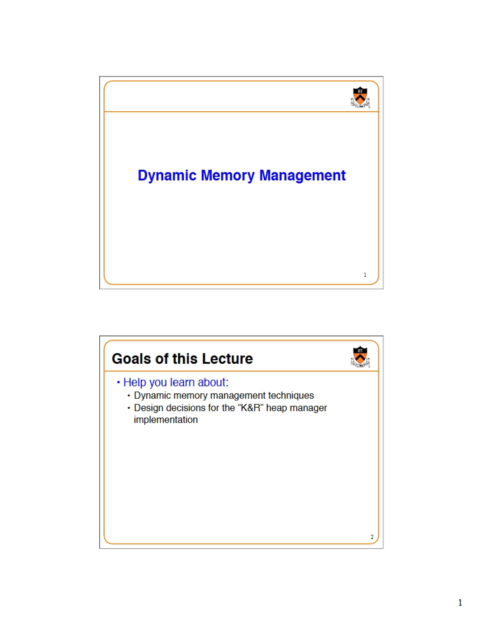 Dynamic Memory