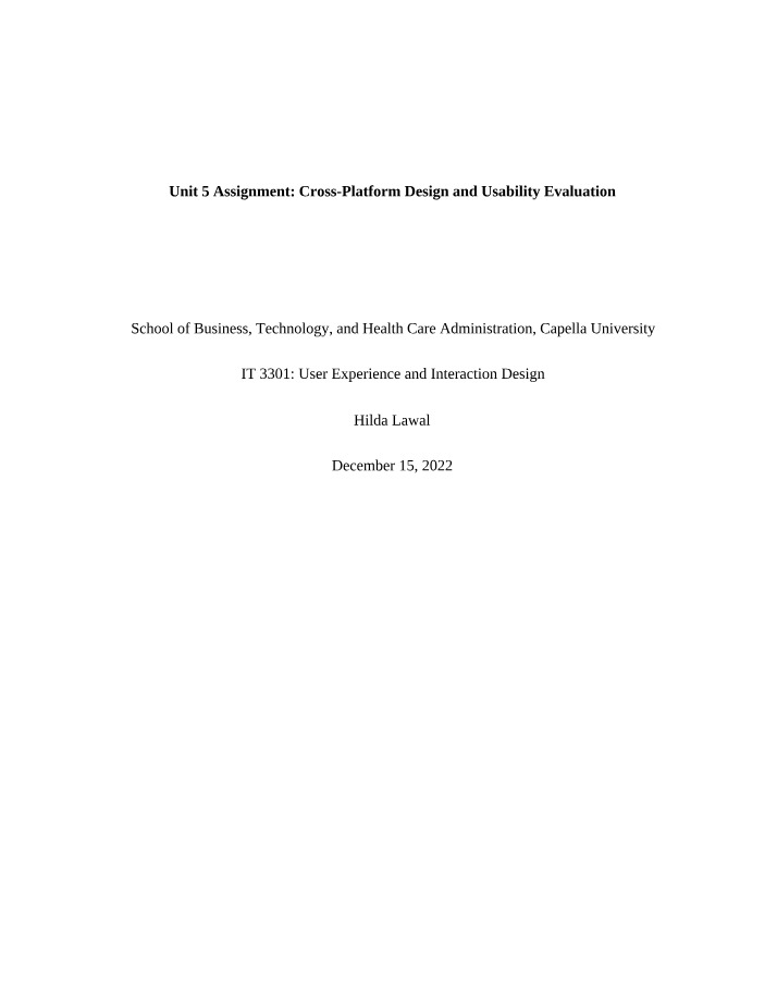 IT3301 Assignment 5