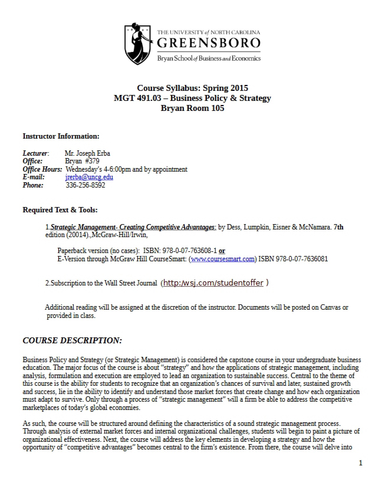 Spring 2015 Syllabus (Version 03)