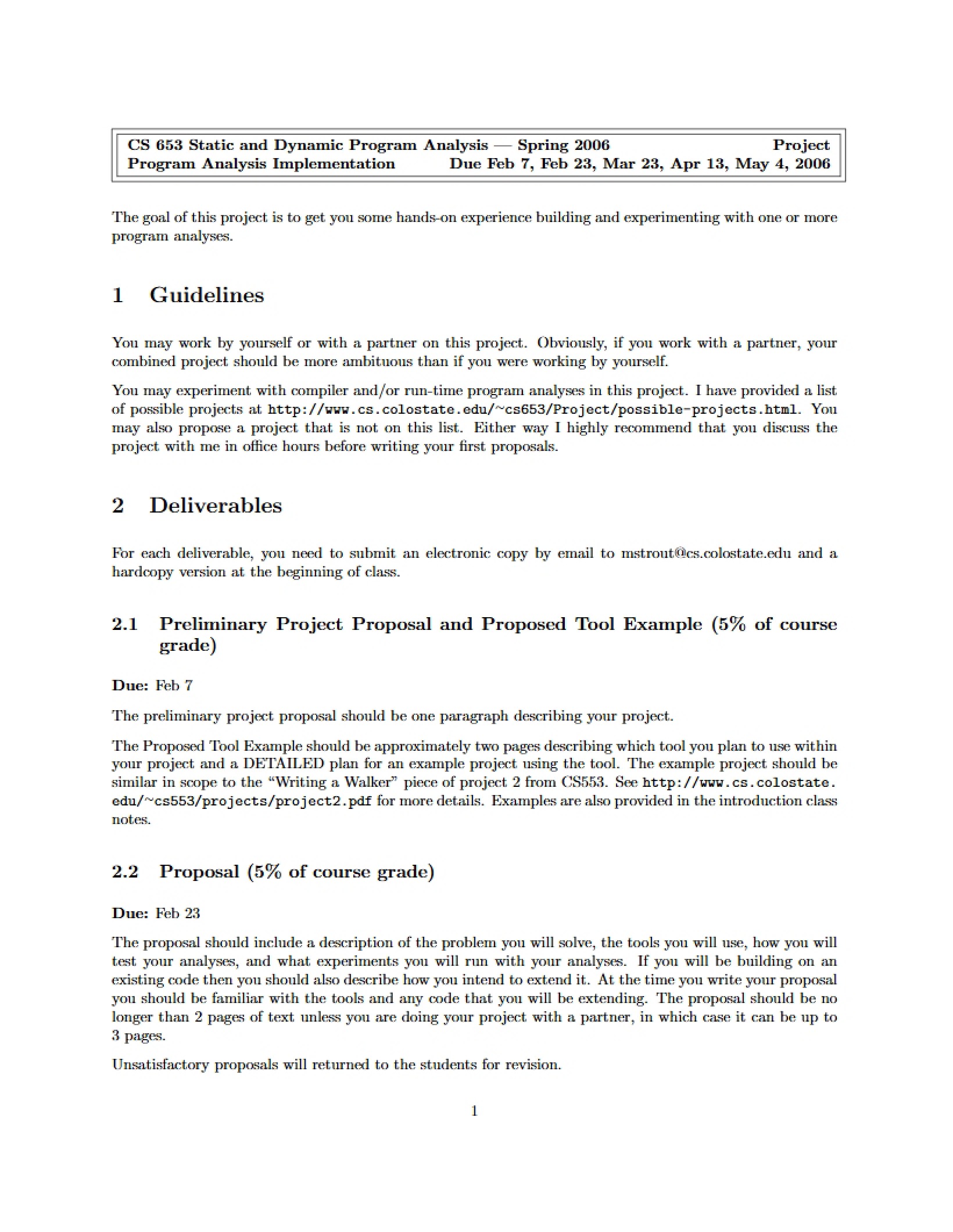Implementation of Program Analysis