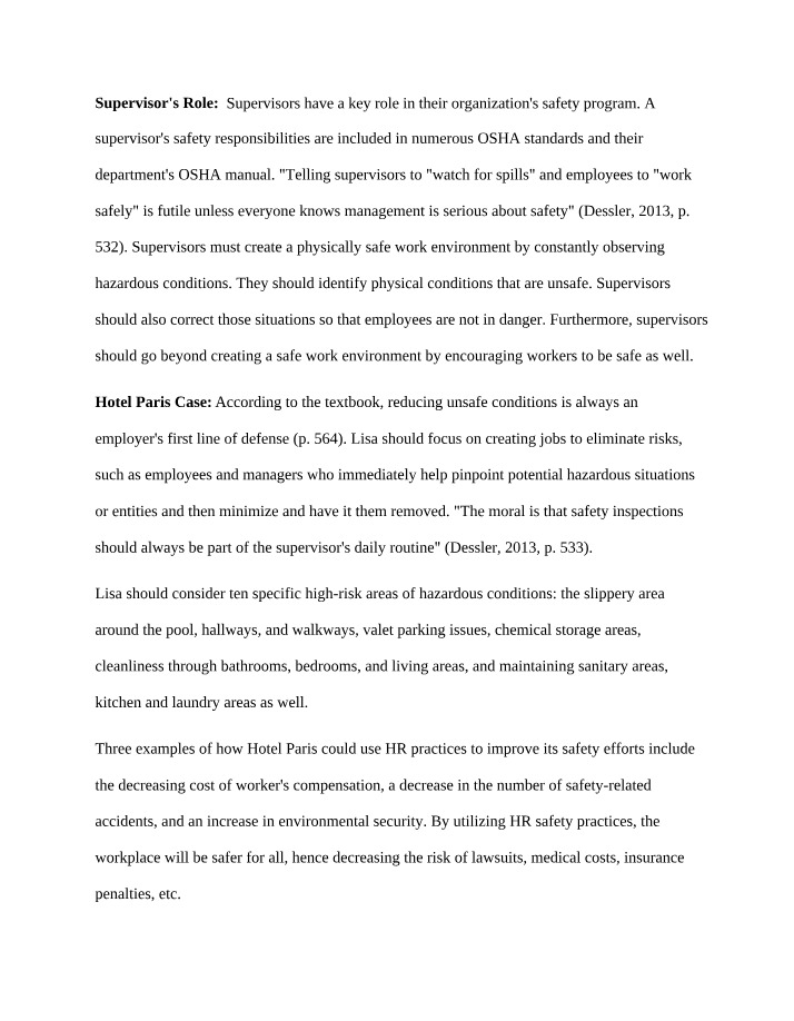Worksheet 5 - Safety