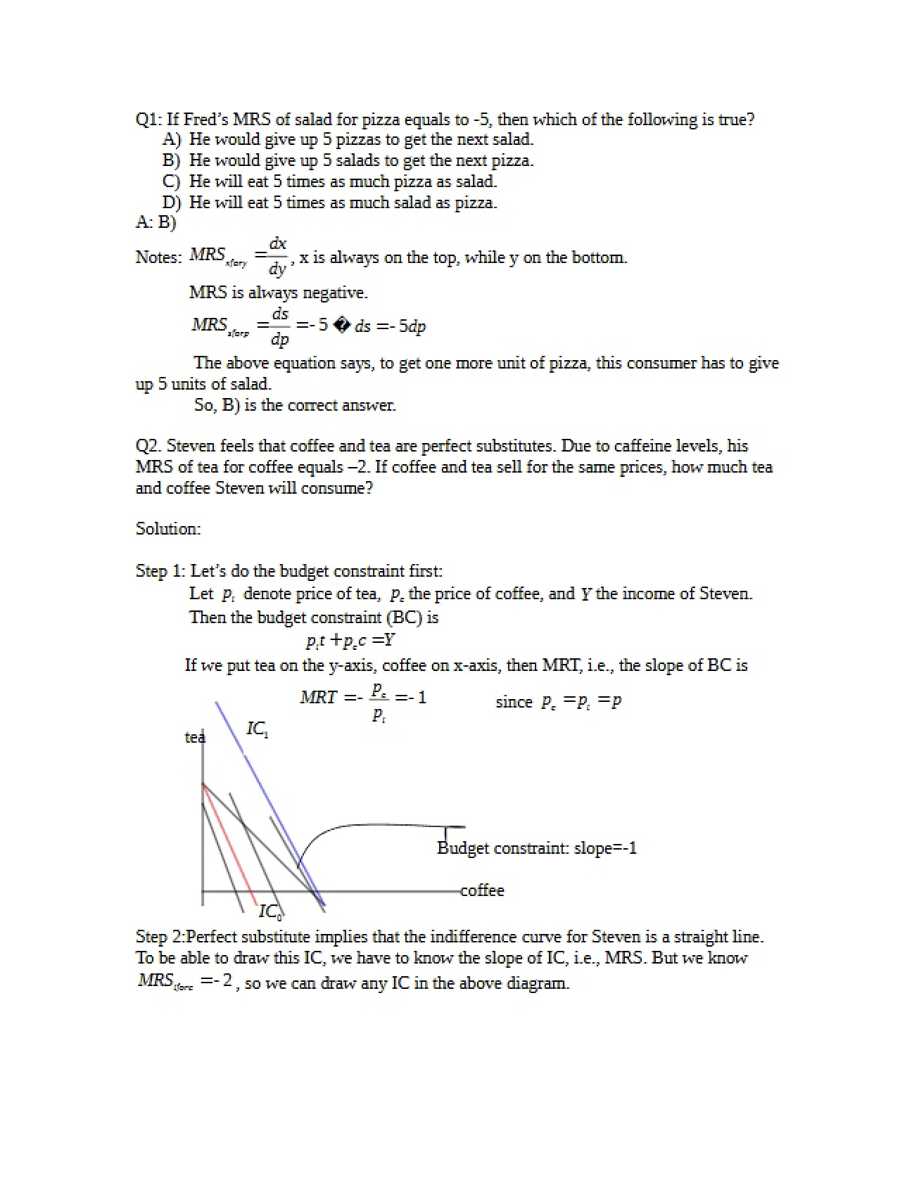 Third Practice Set for Intermediate Microeconomics