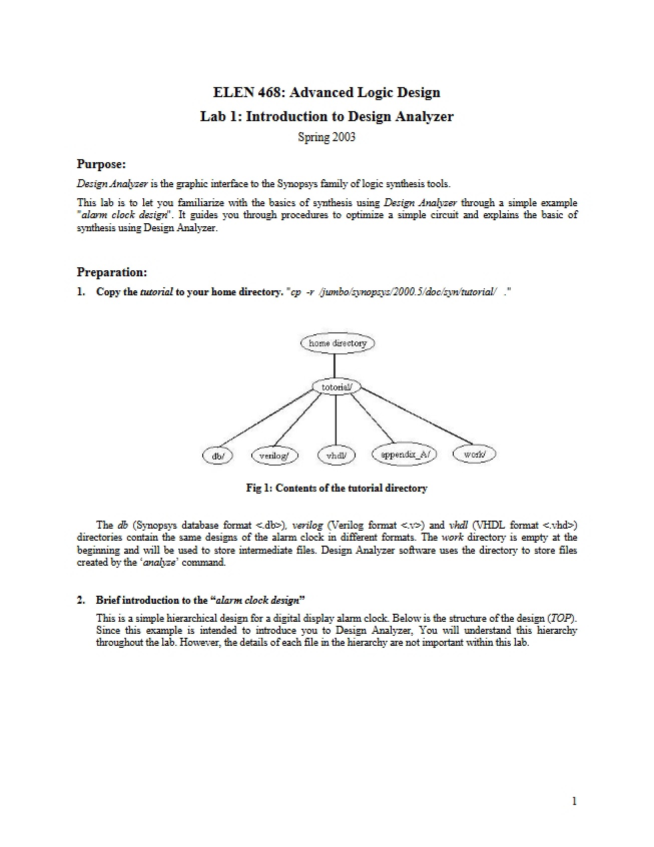 First Laboratory for Advanced Logic Design