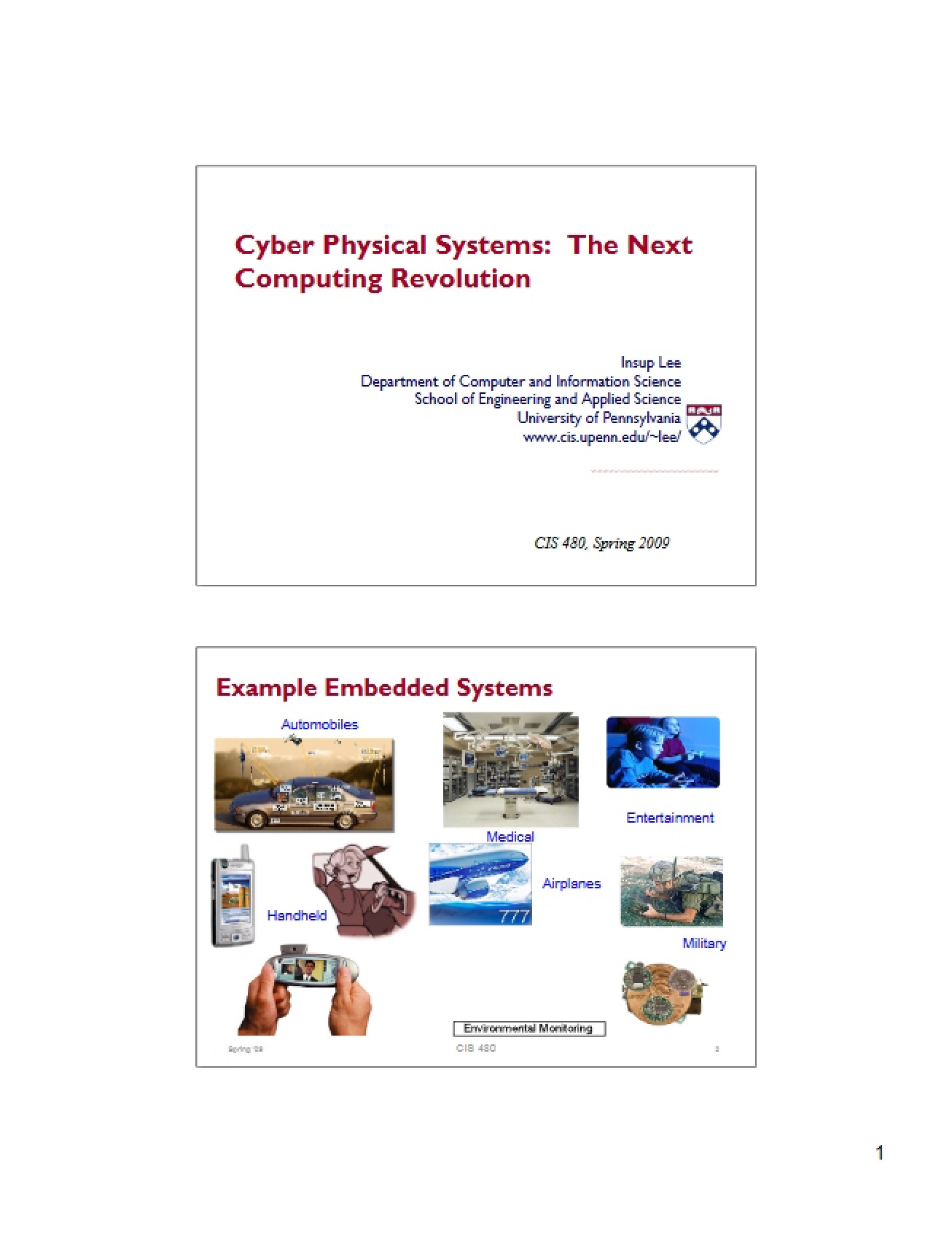 Systems in the Cyber-Physical Domain