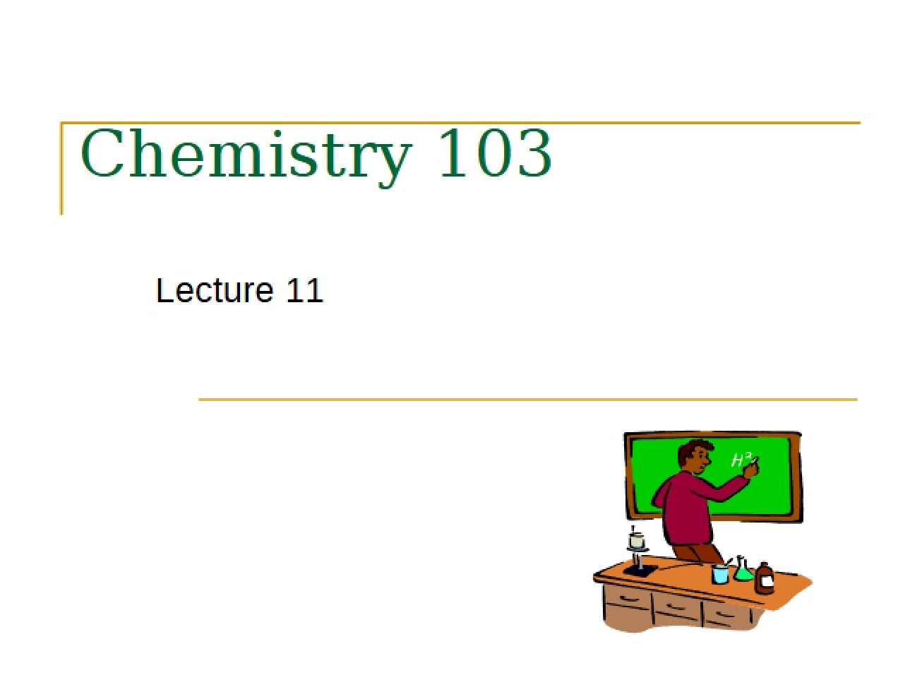 Notes for Lecture 11