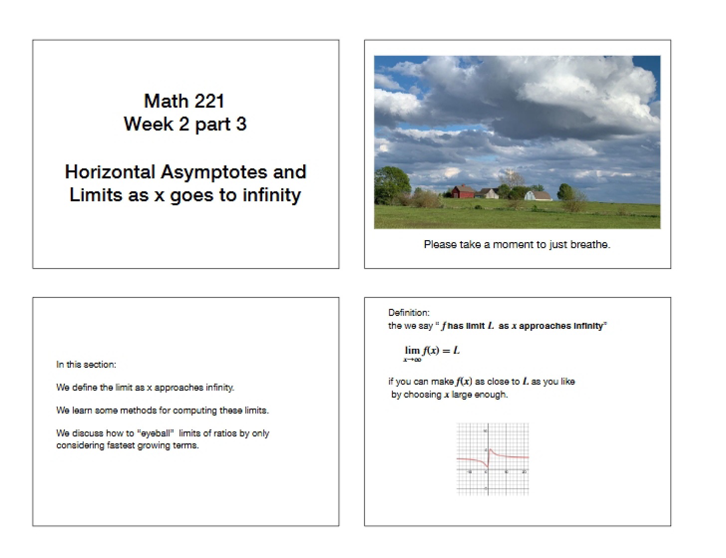 Limits and Horizontal Asymptotes
