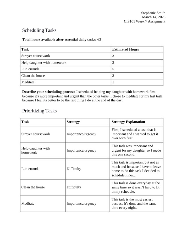 Effective Strategies for Time Management and Scheduling Tasks