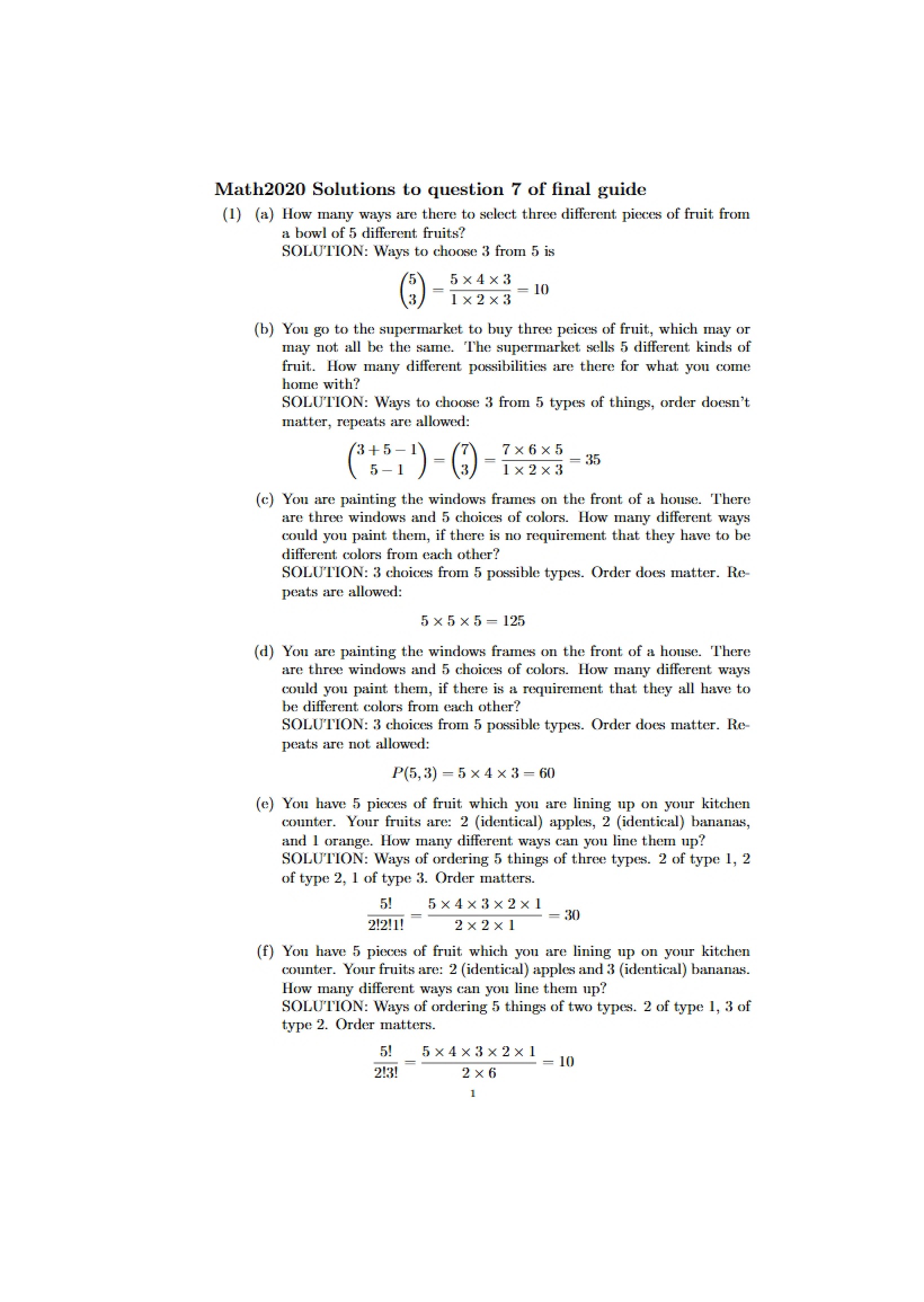 Discrete Problems Lecture Notes