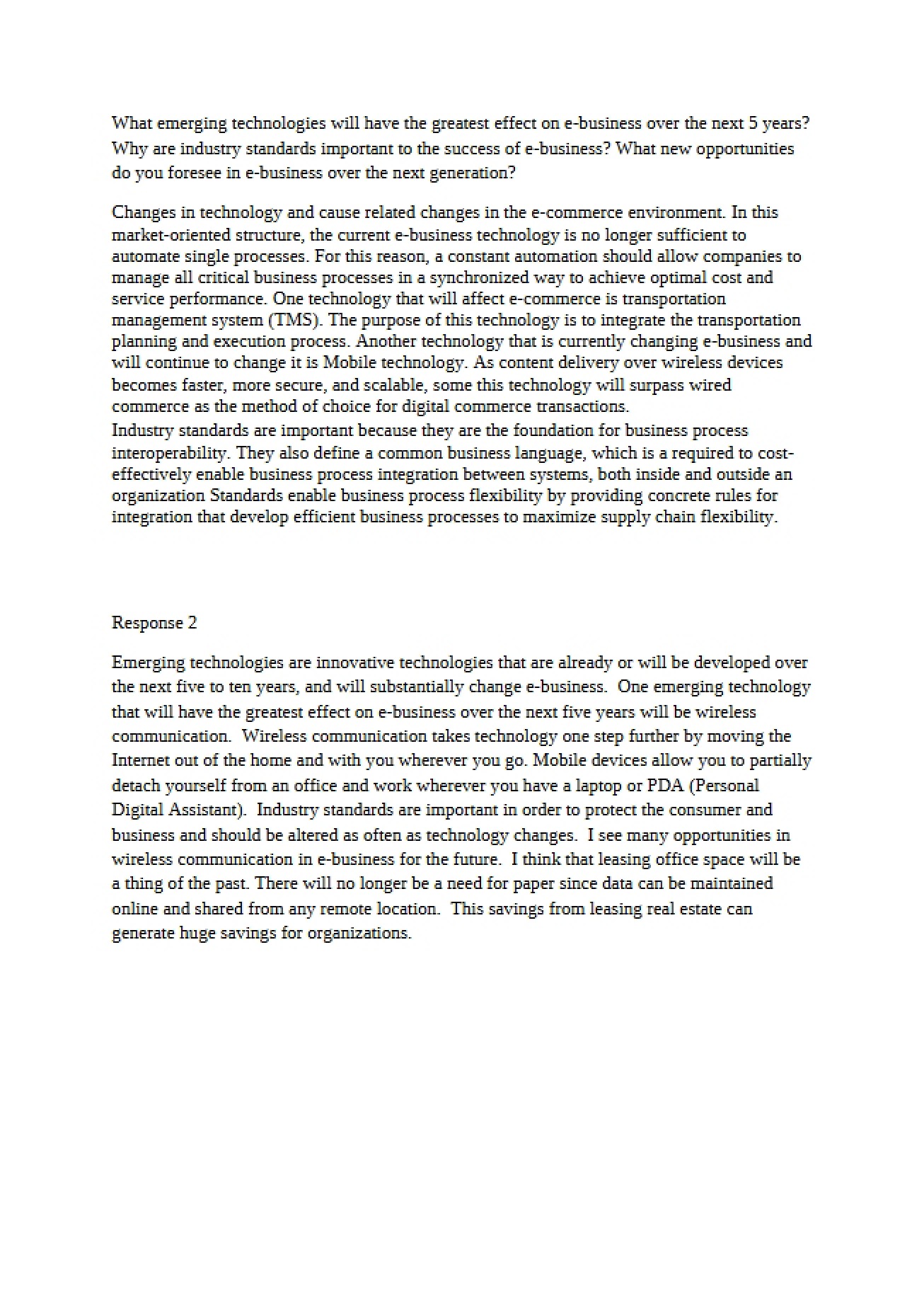Technologies (Emerging)