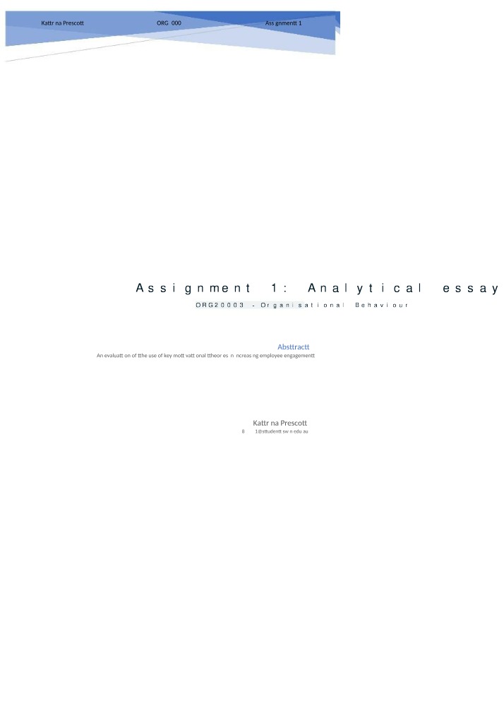 Increasing Employee Engagement - Analyzing Key Motivational Factors