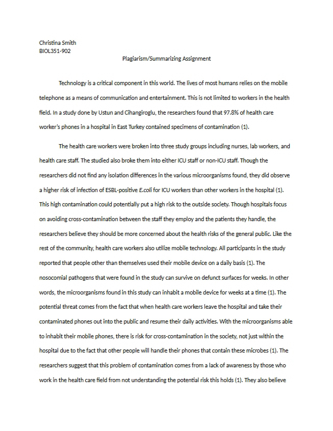 Guide to Summarizing and Avoiding Plagiarism