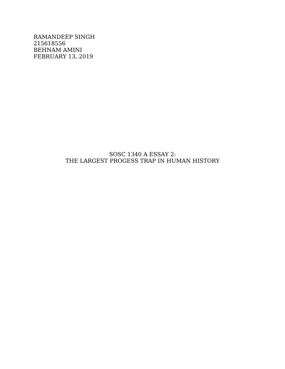 Essay 2 for SOSC 1340 A