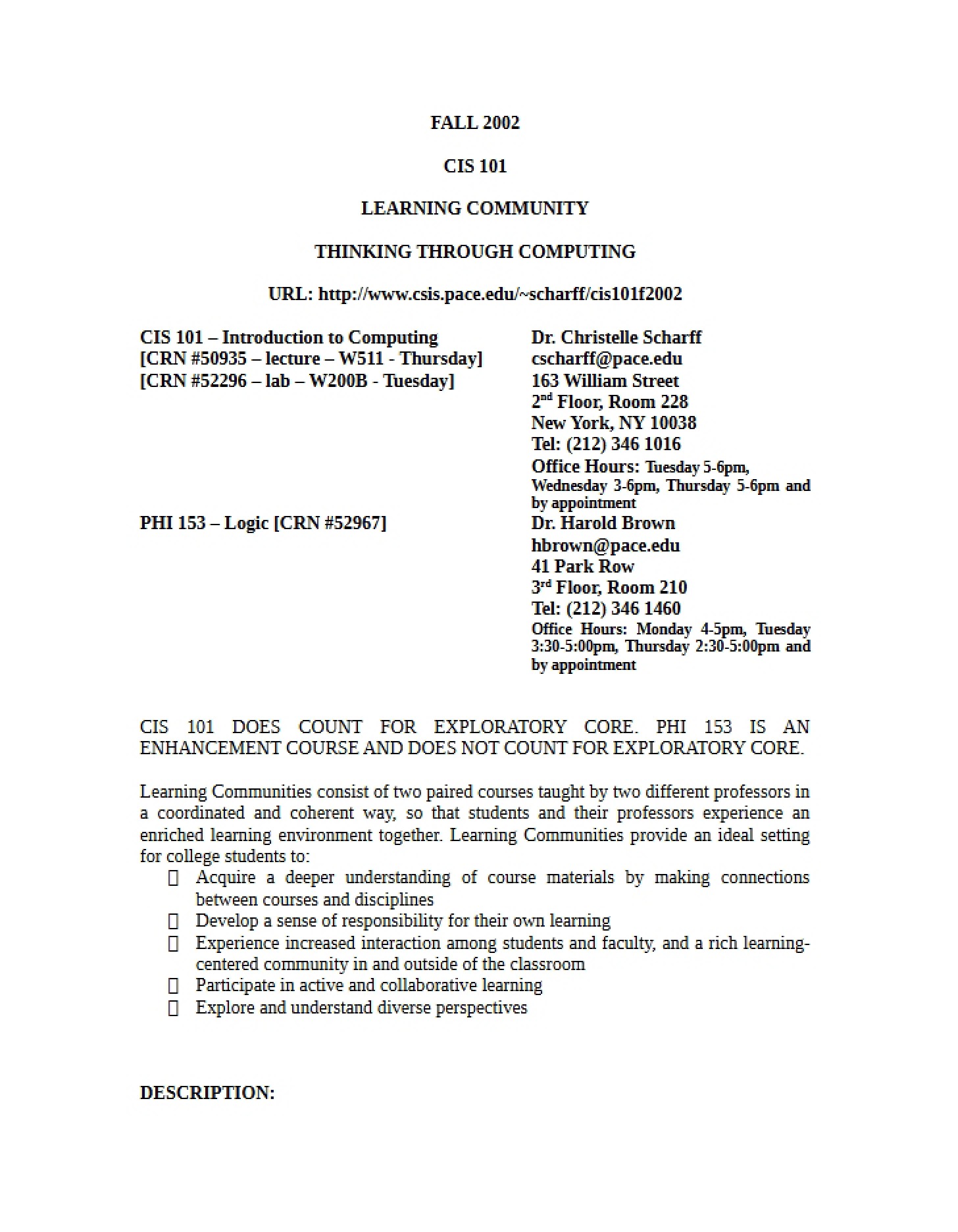 Course Syllabus