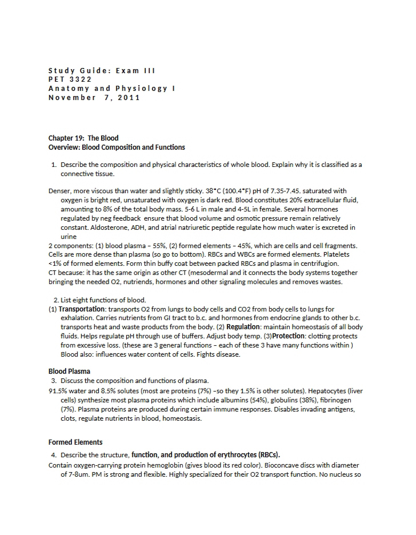 Examination 3