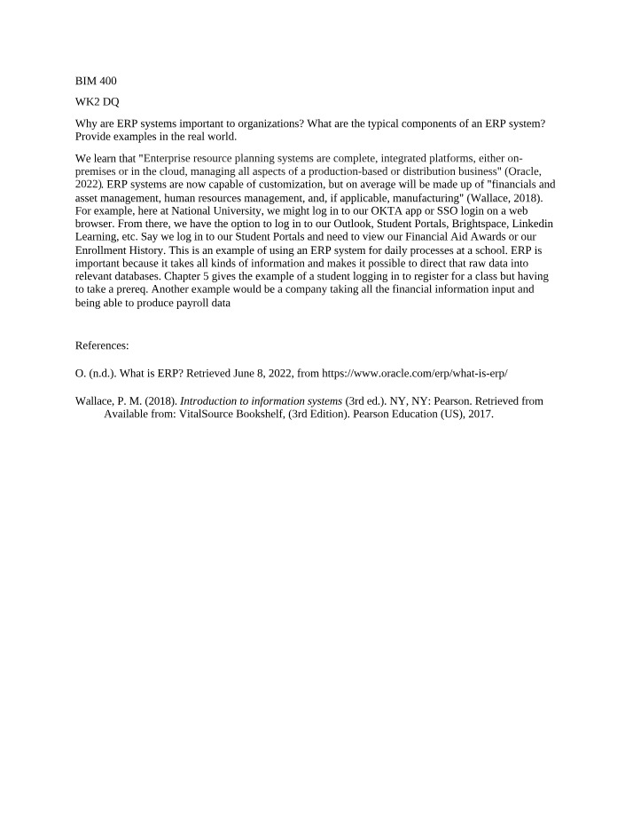 Components and Importance of ERP Systems in Organizations