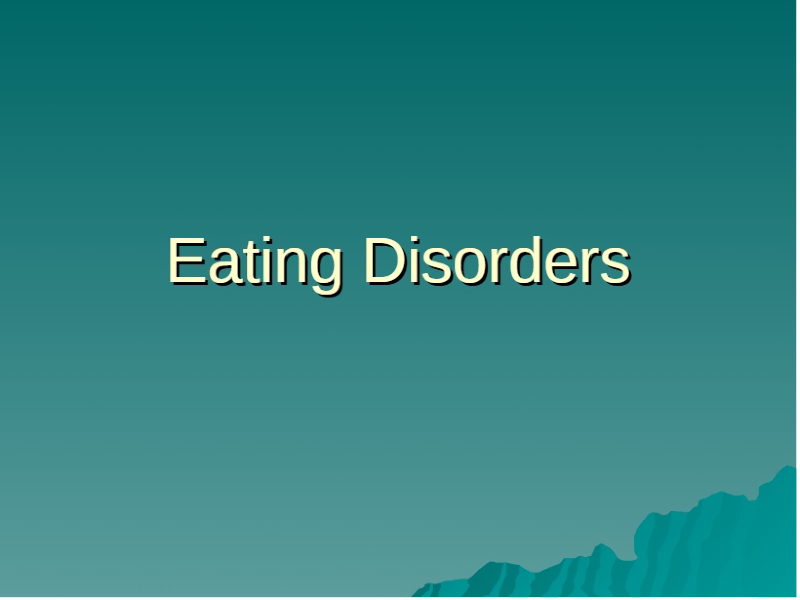 Disorders Eating