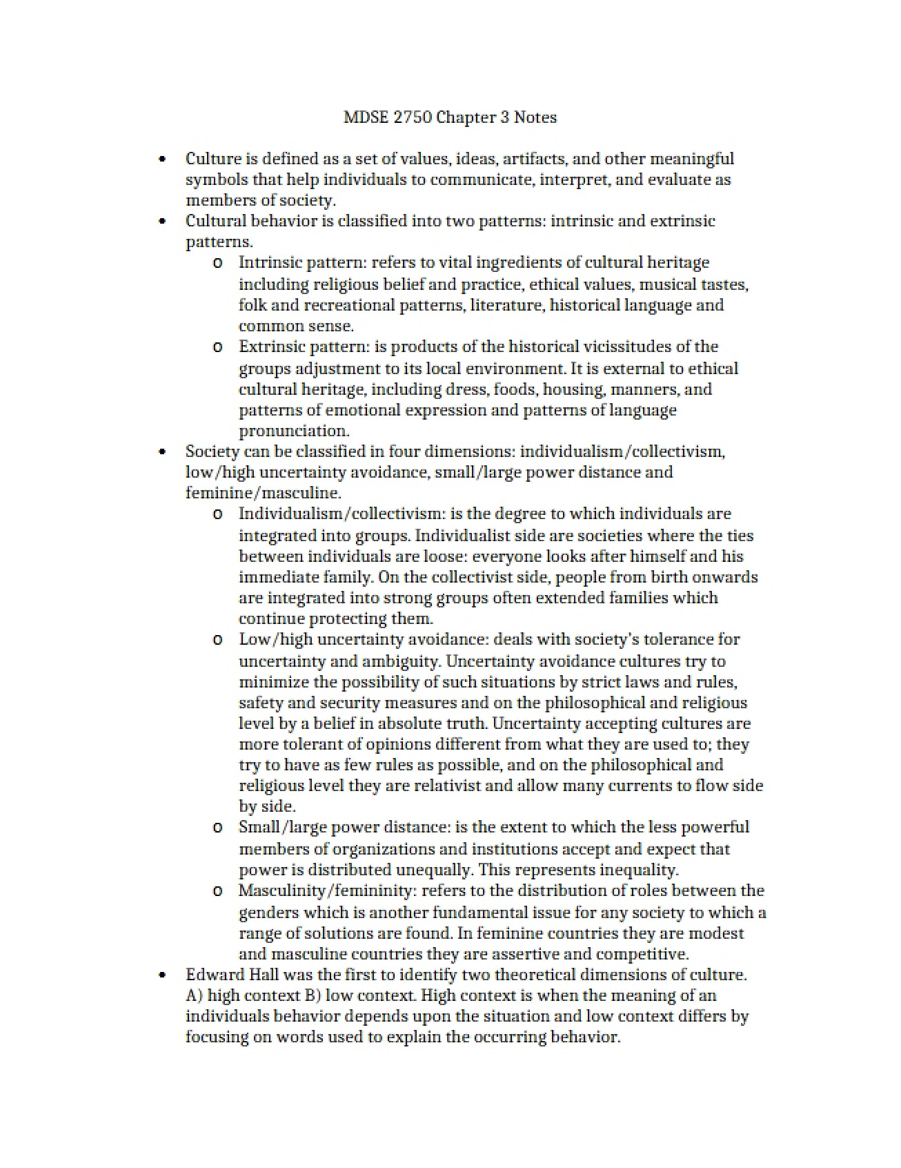 Global Markets Chapter 3 Notes