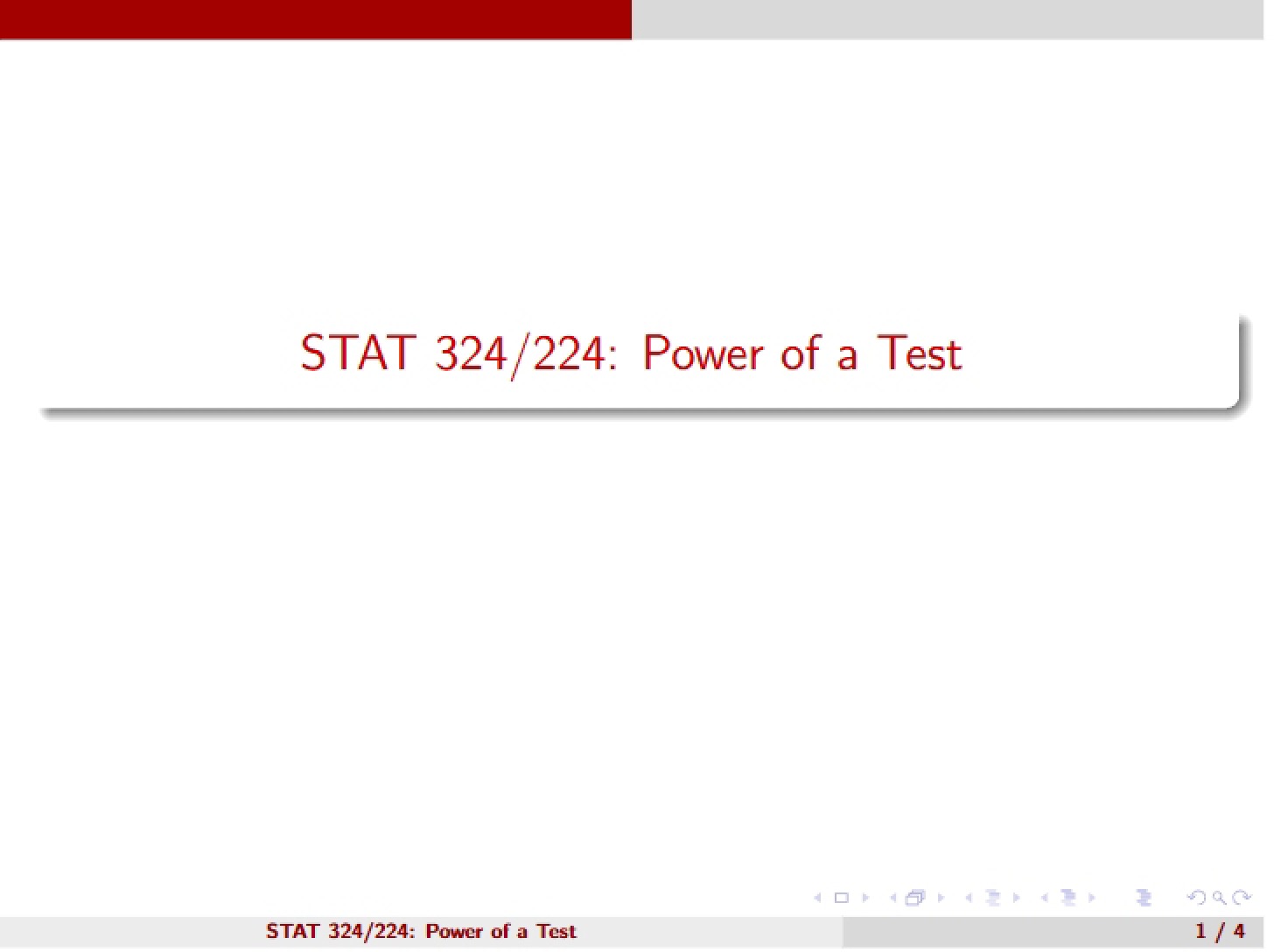 Slide on Power of a Test