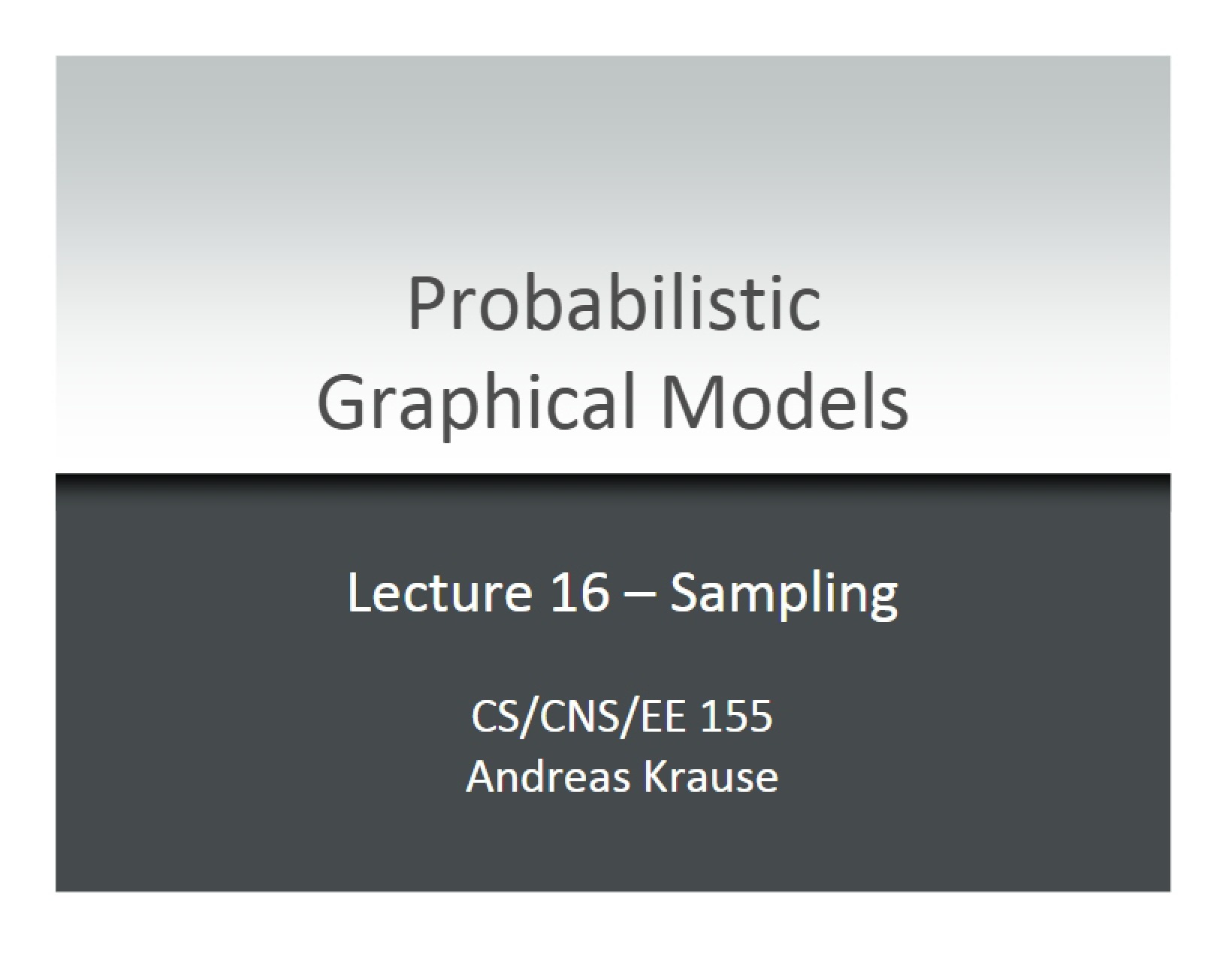 Probabilistic Models Graphical