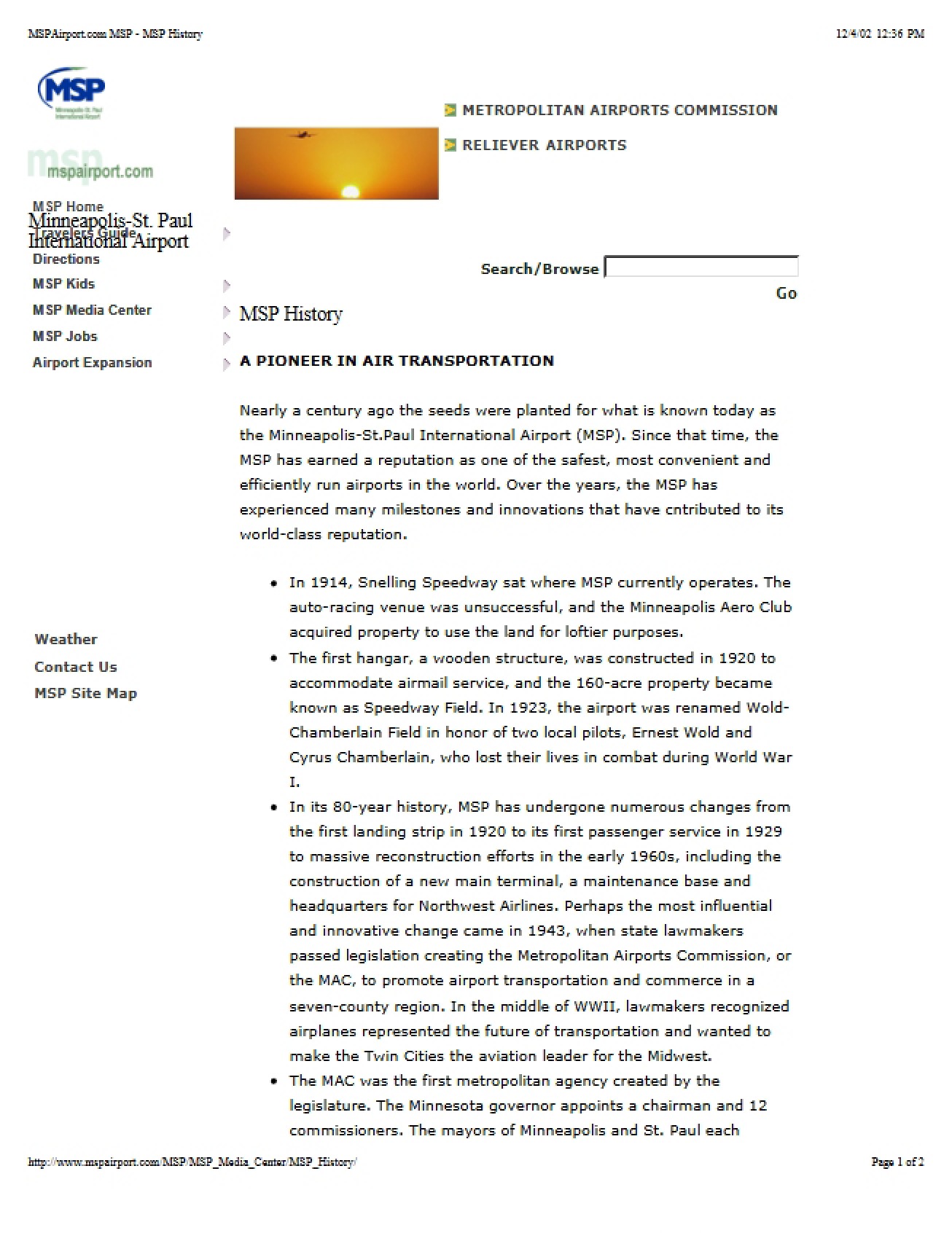 History of MSP