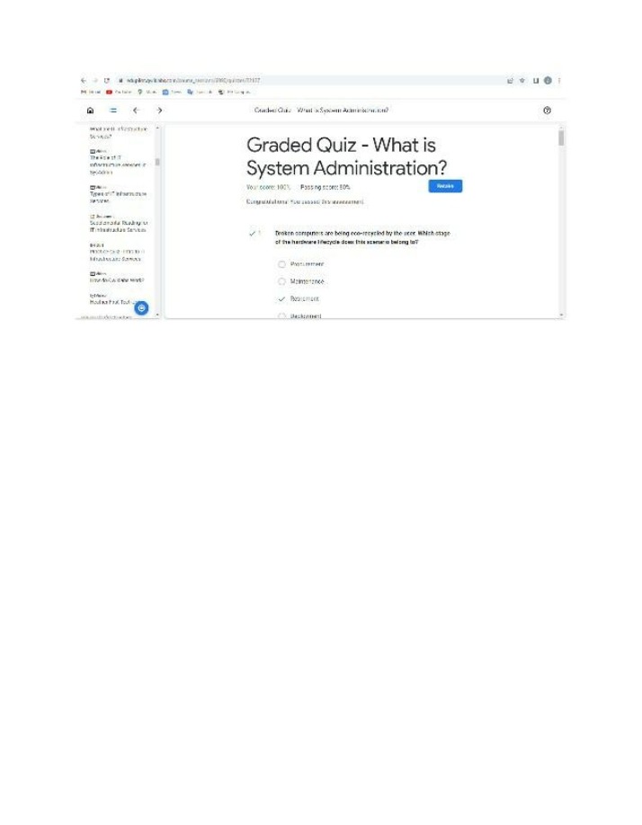 What is System Administration - Graded Quiz