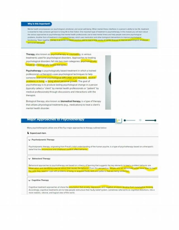 Approaches to Psychotherapy