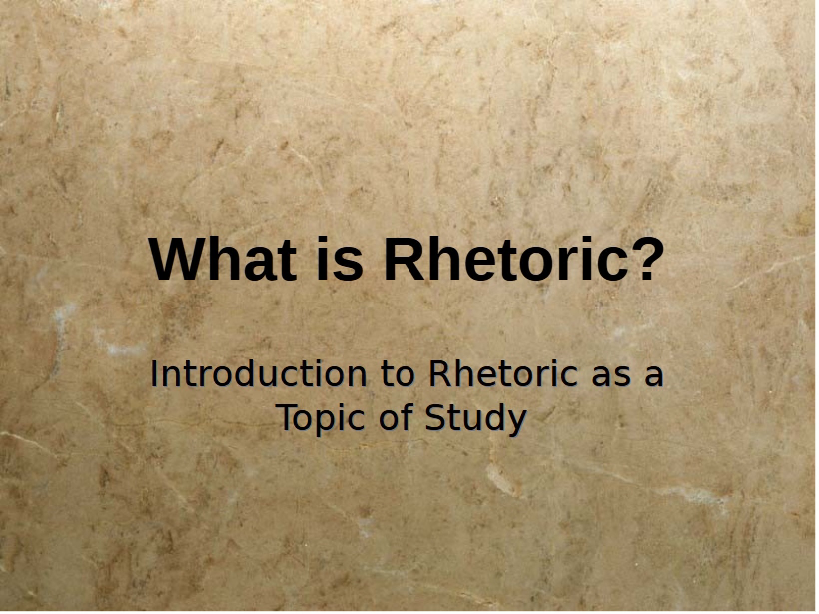 Rhetoric as a Study Topic Introduction