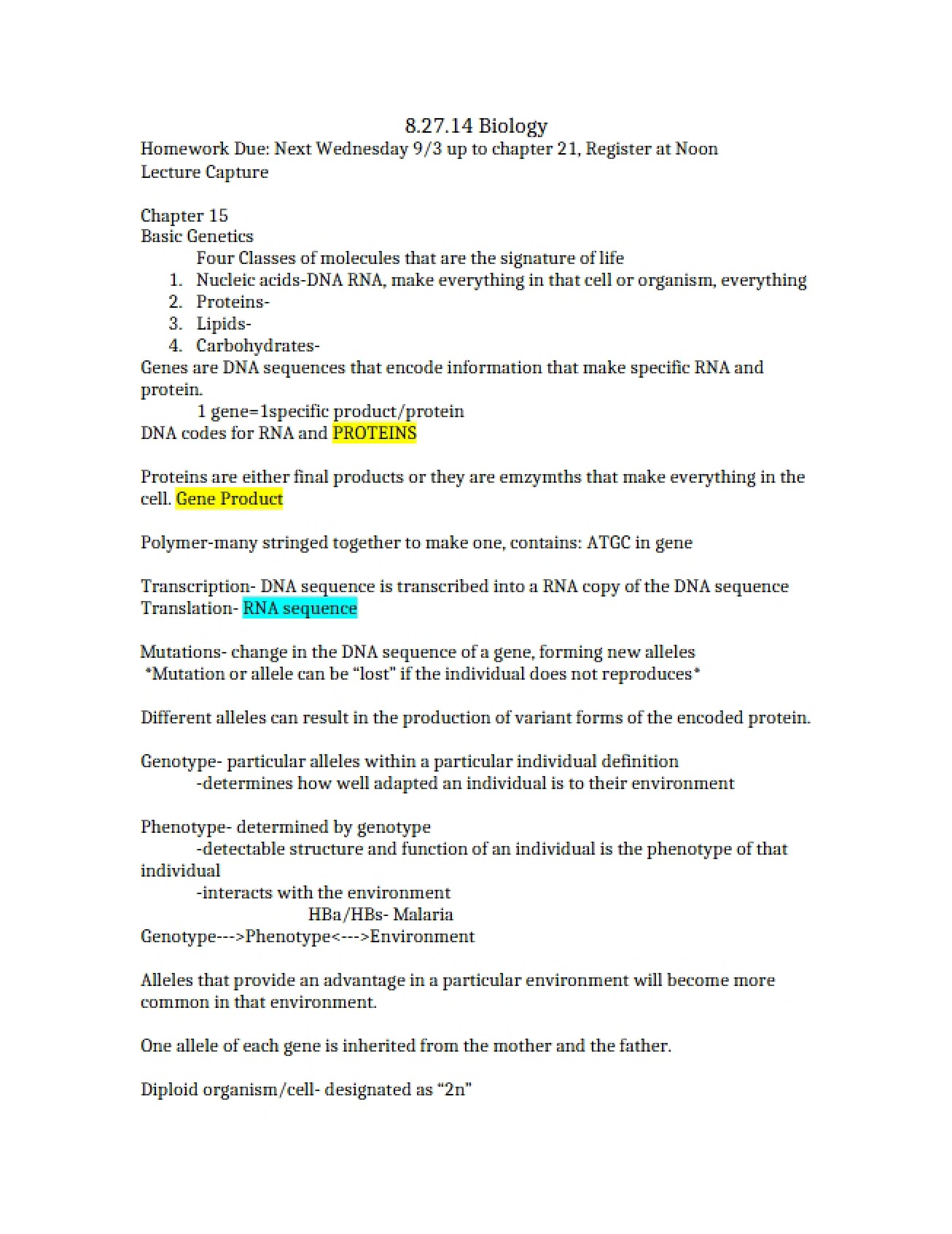 Genetics Basics