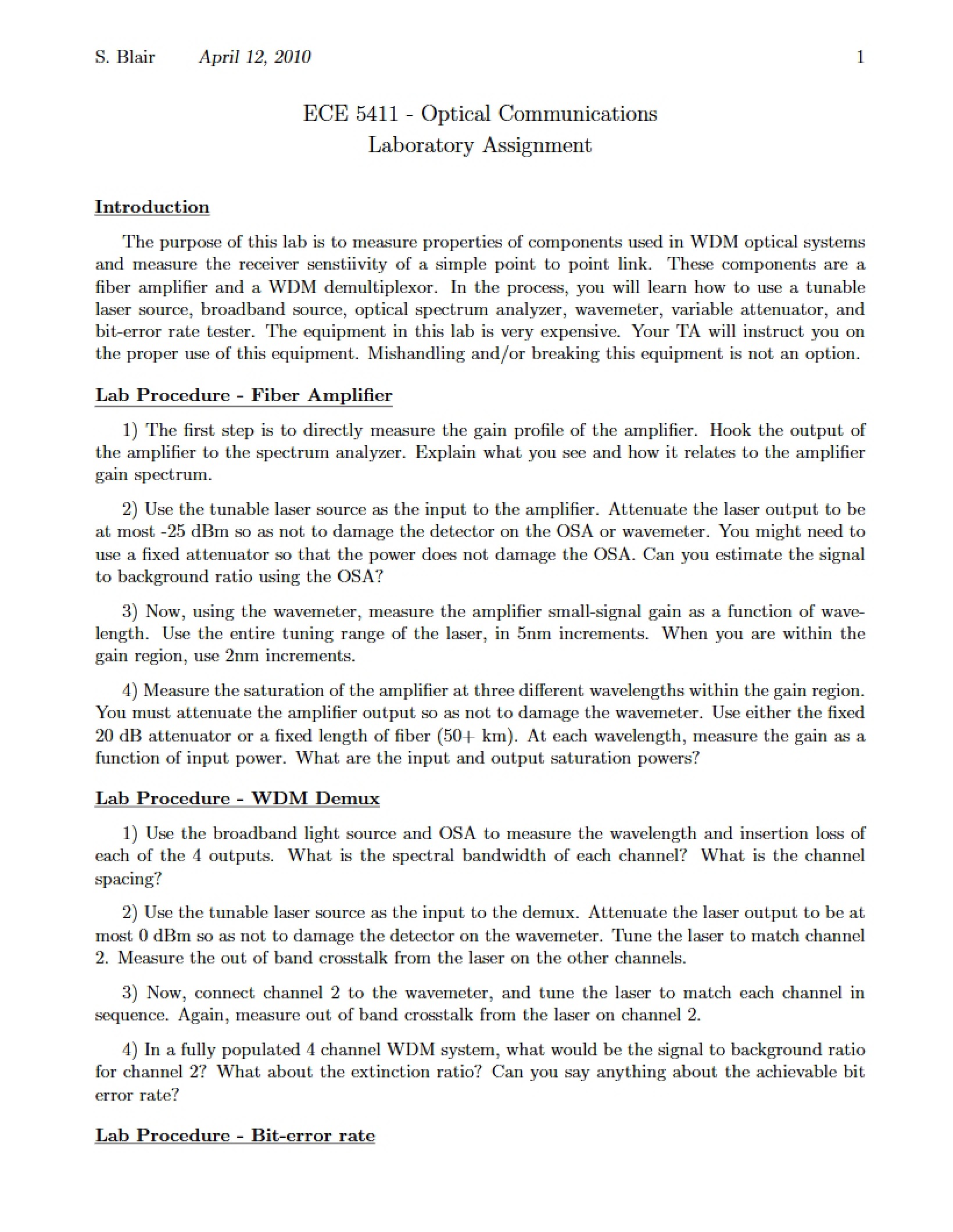 Assignment for Lab