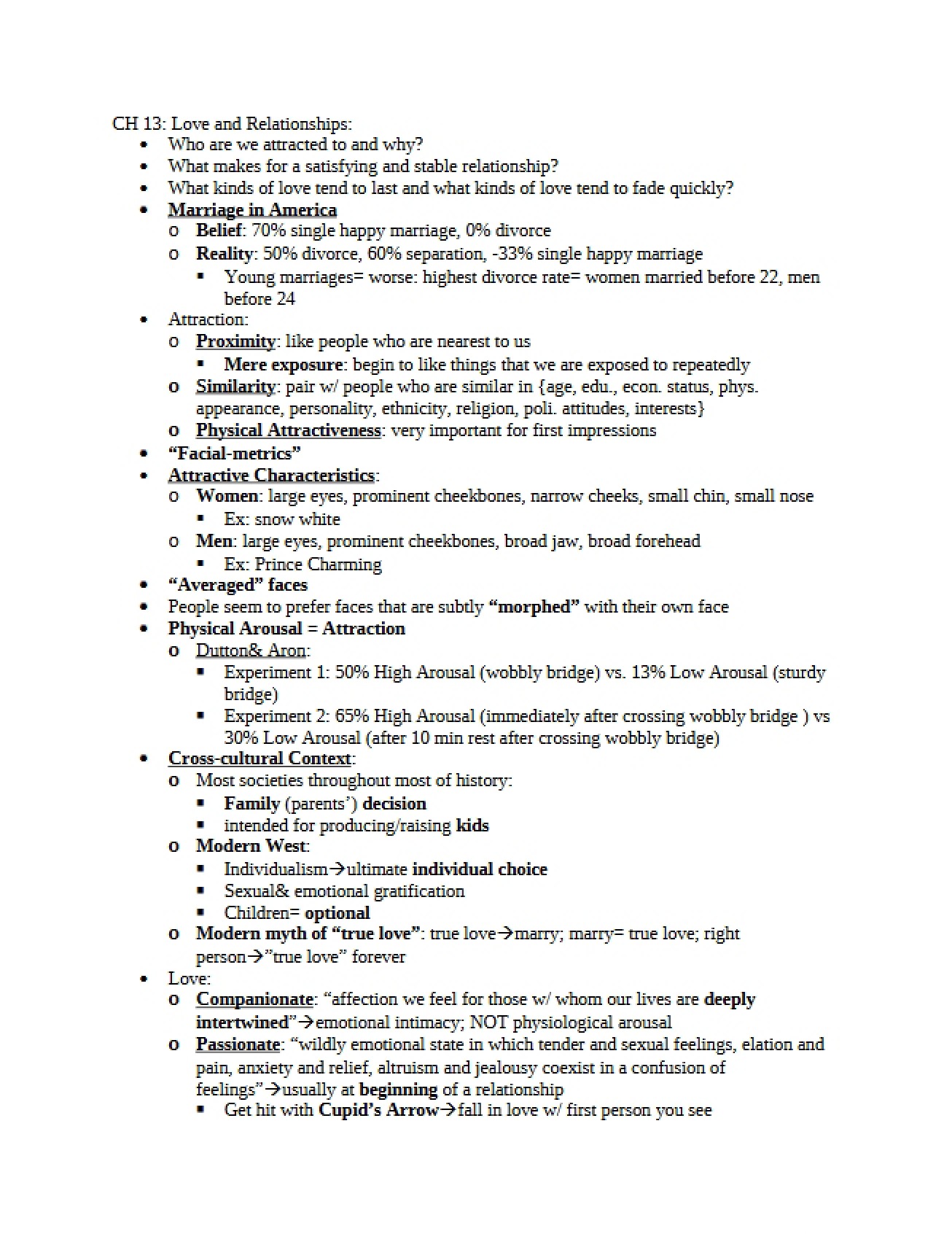 Chapter 13 Psychology of Love