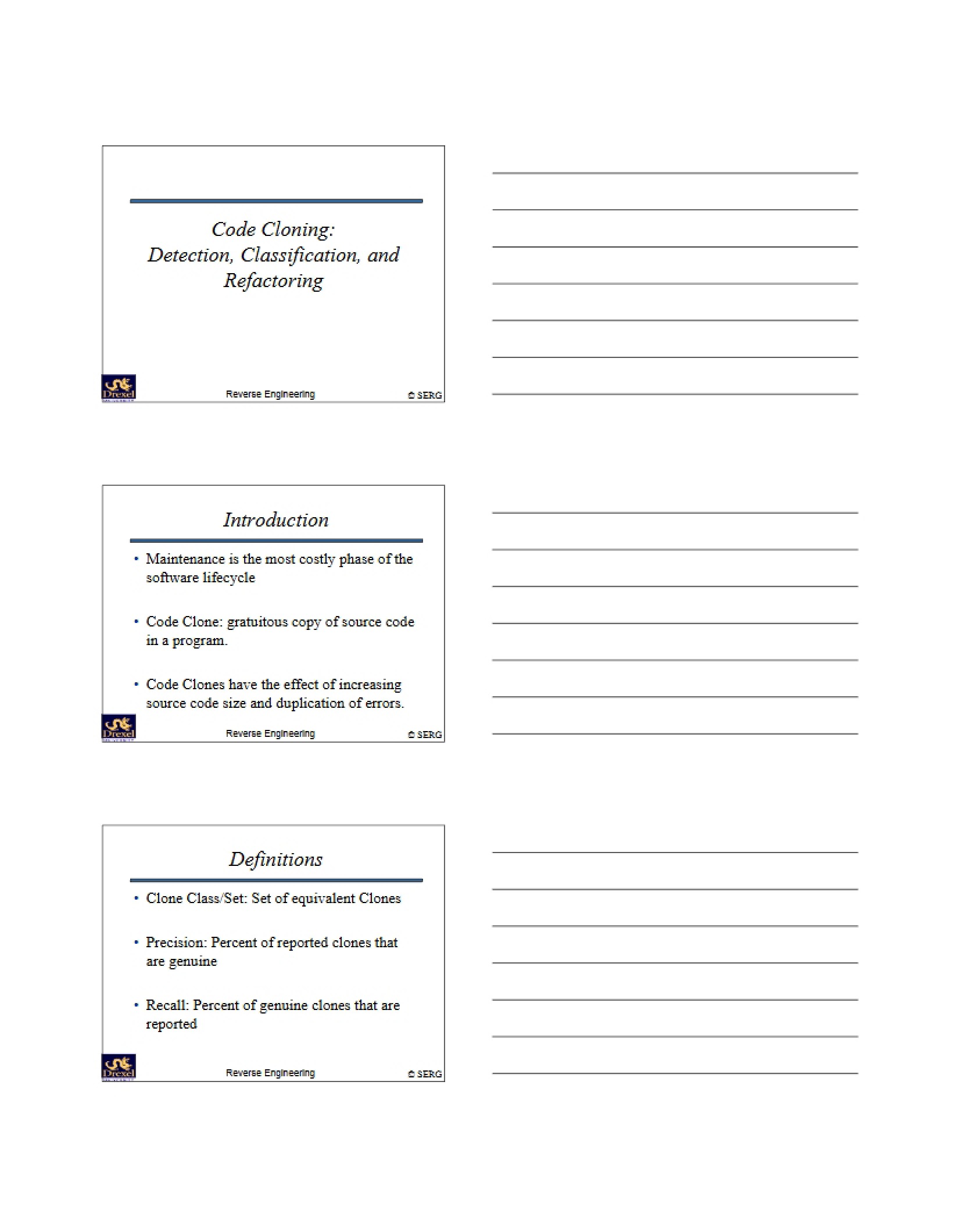 Code Cloning Overview