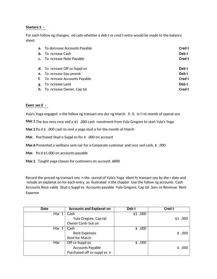 Session 2 Accounting Class Exercise