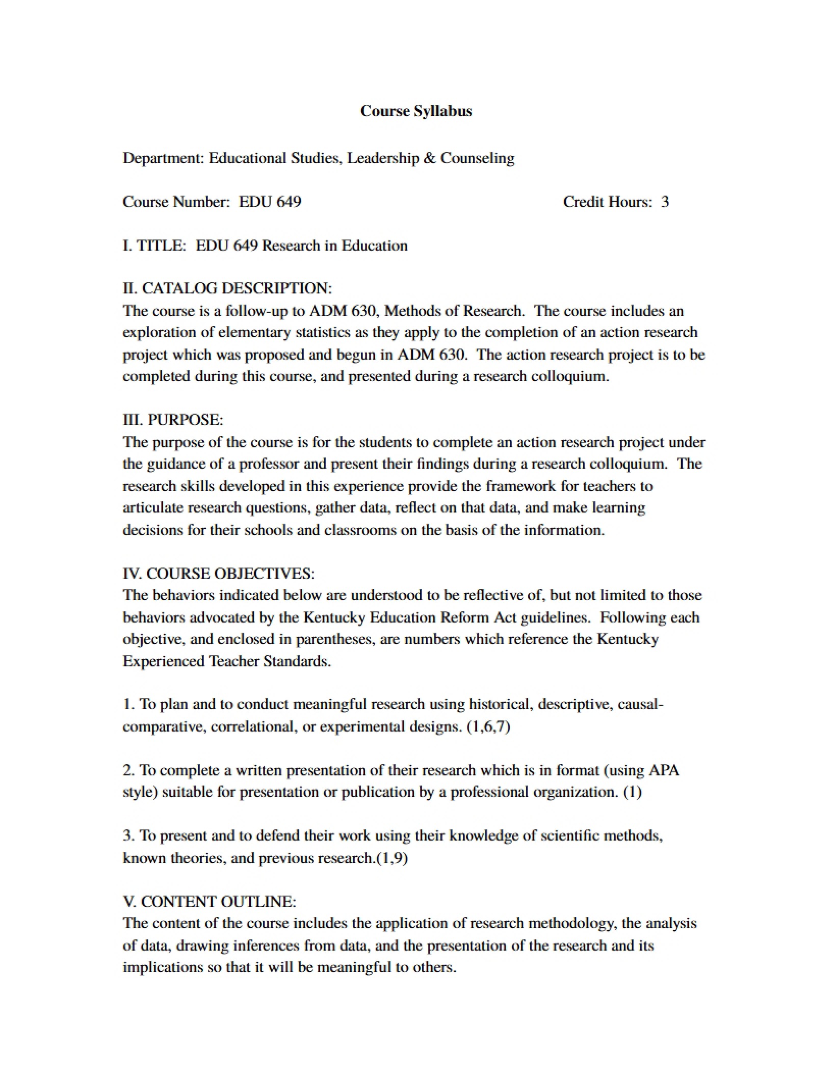 Syllabus