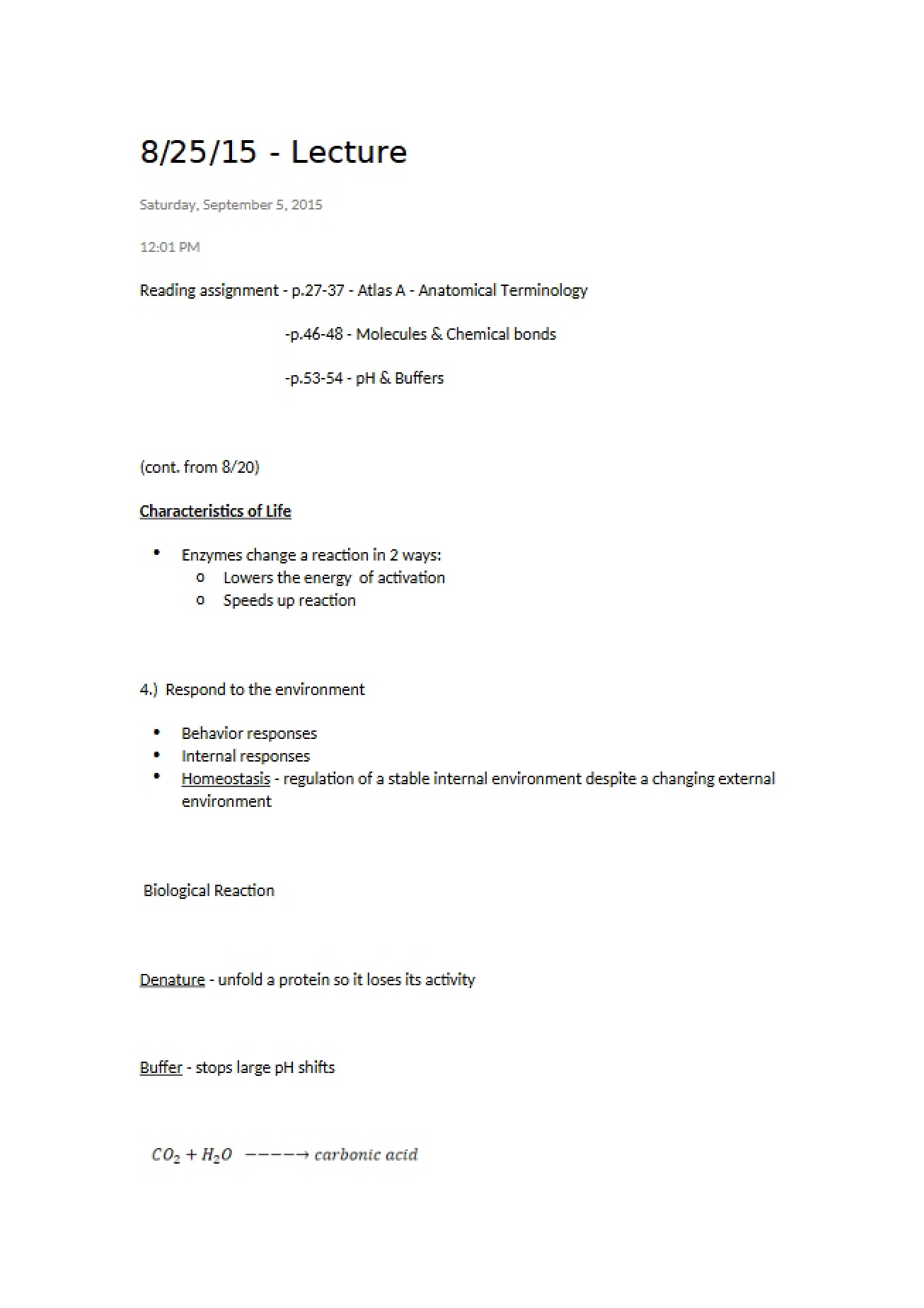 Anatomy Lab Lecture Notes