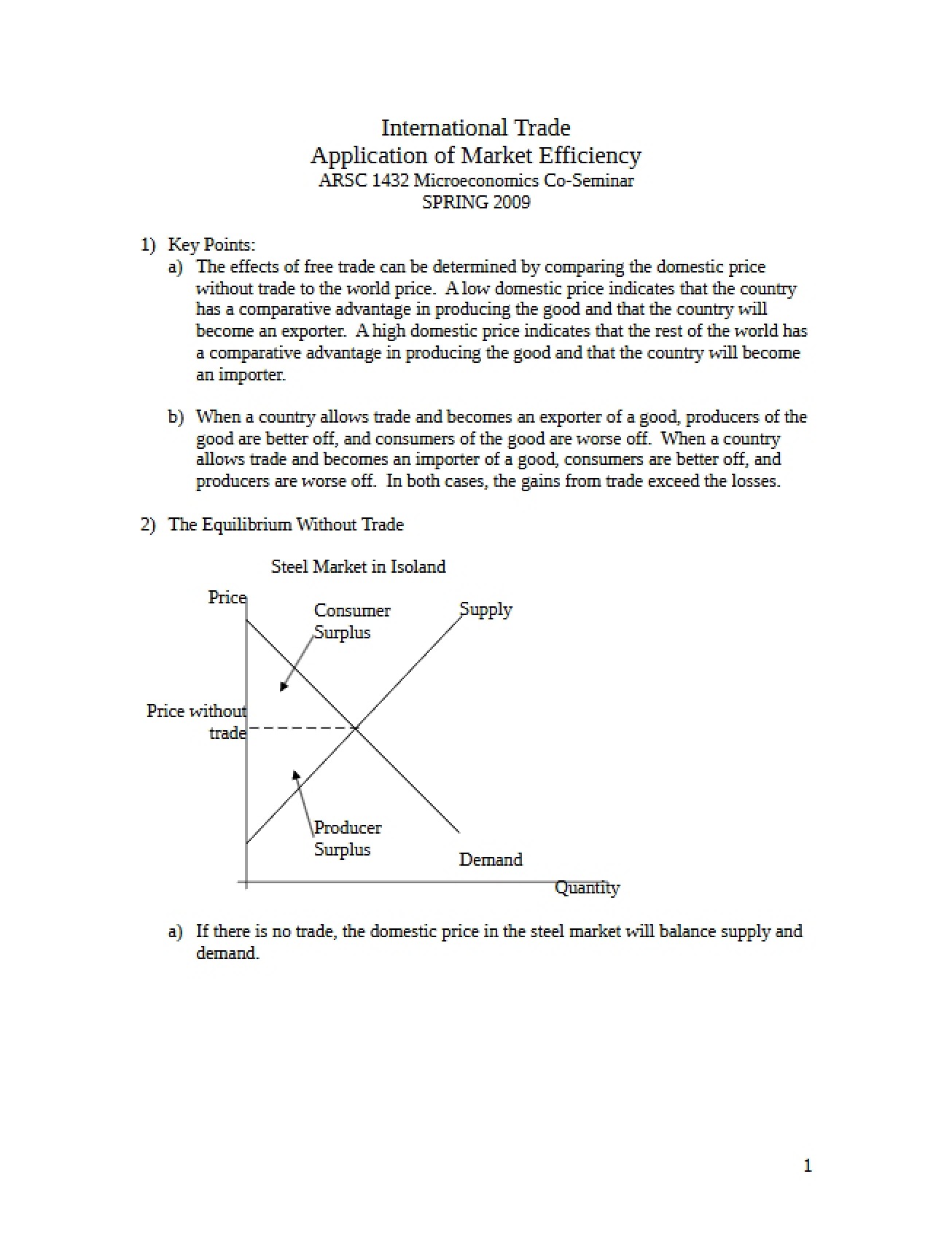 Application of Market Efficiency Principles
