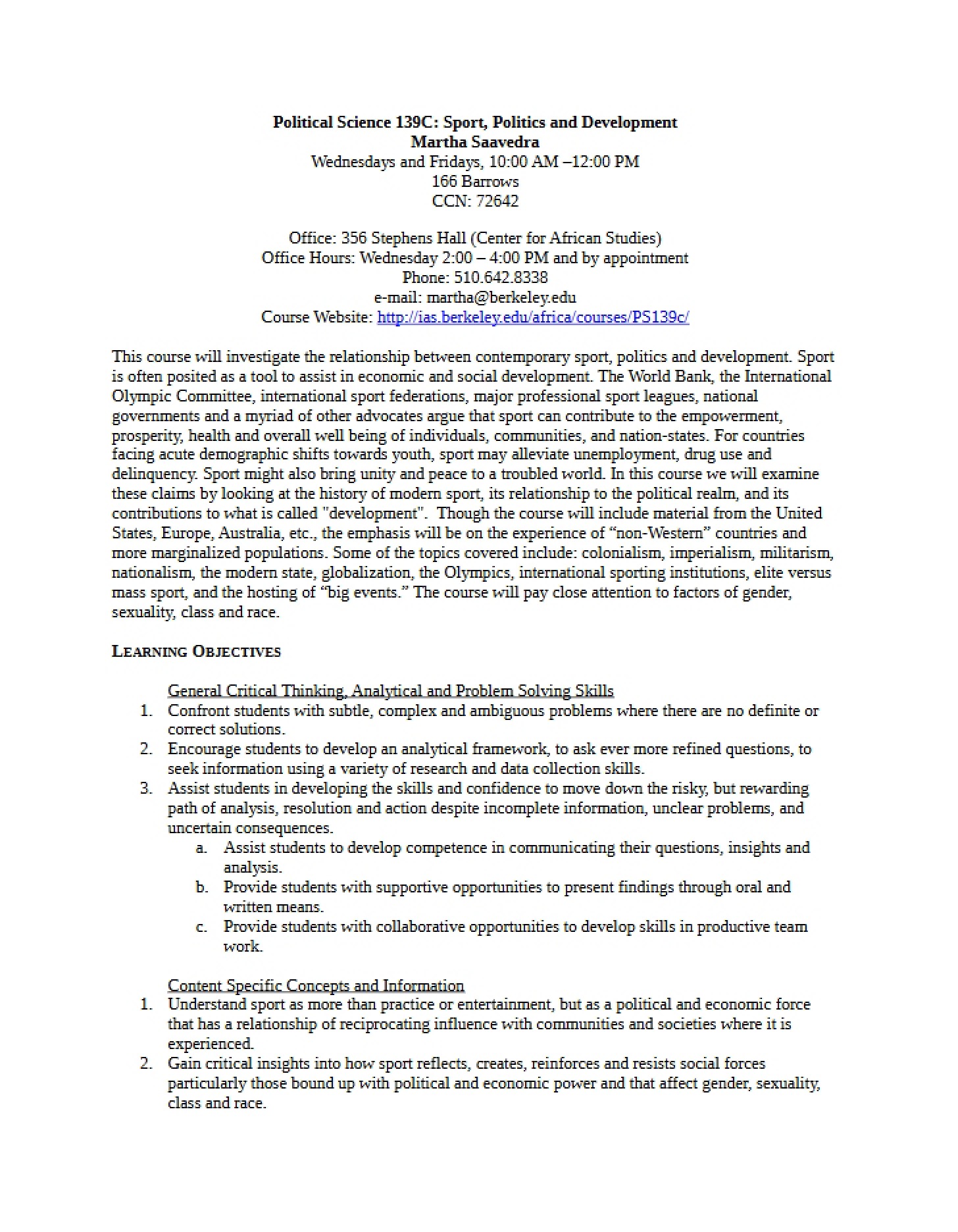 Course Info