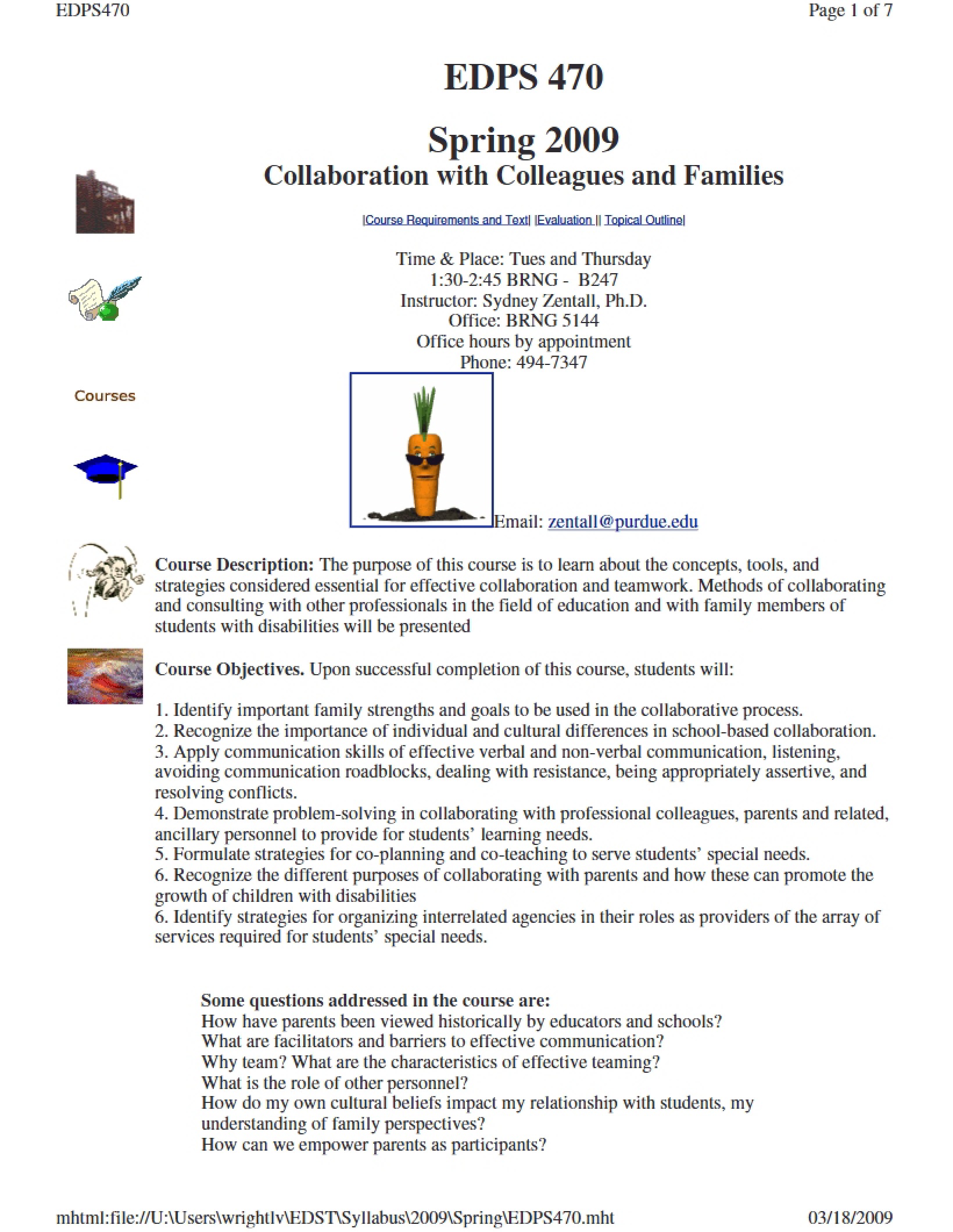 Collaboration with Colleagues and Families