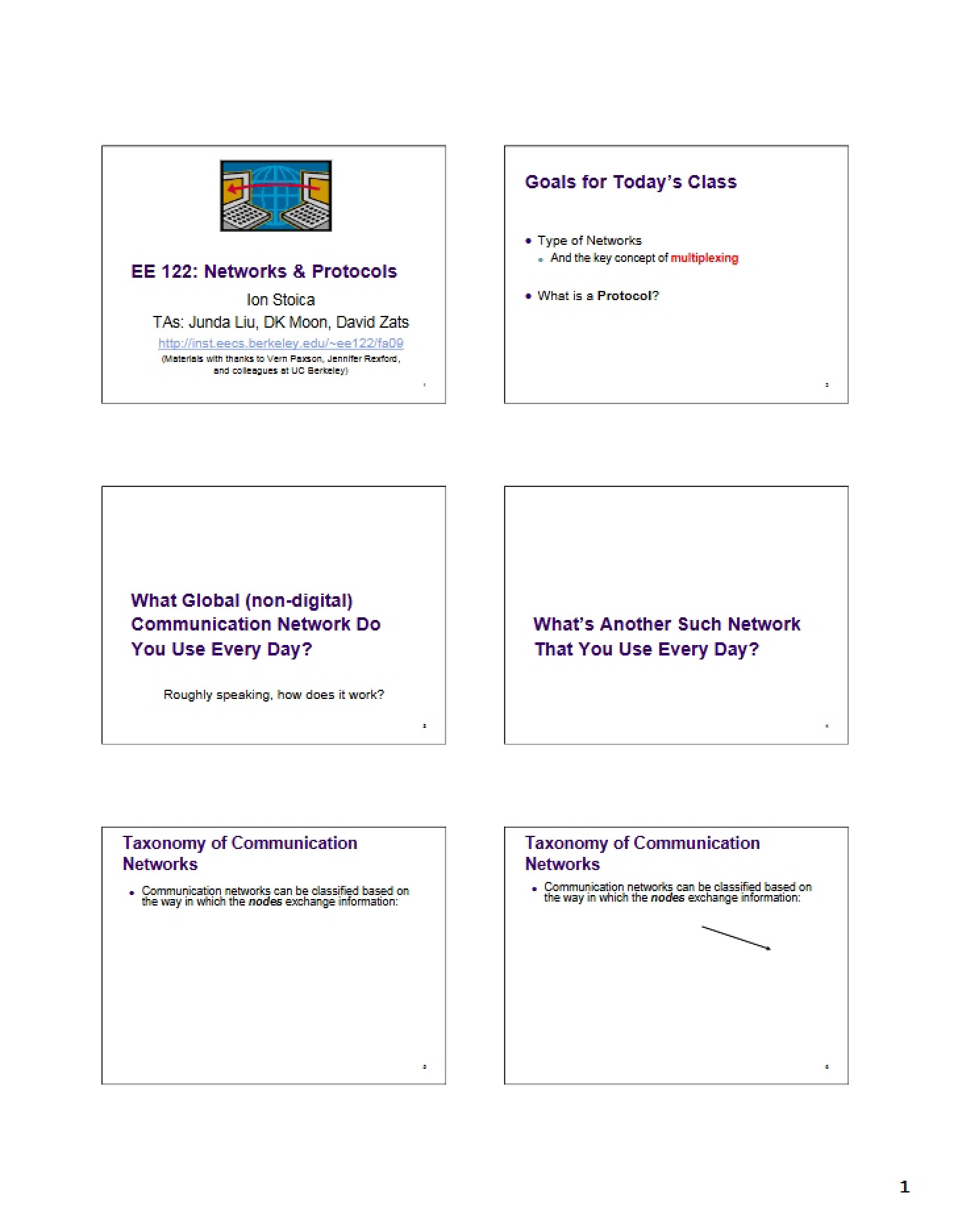 Protocols and Networks