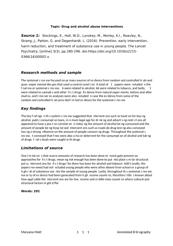 Reducing Substance Use in Youth - Effective Interventions