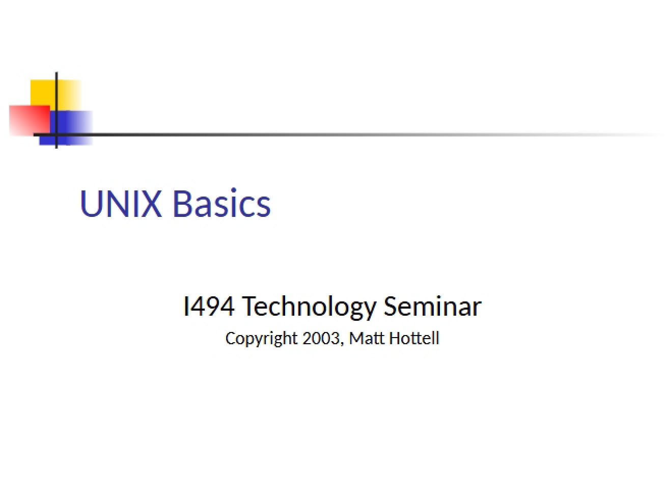Basics of UNIX