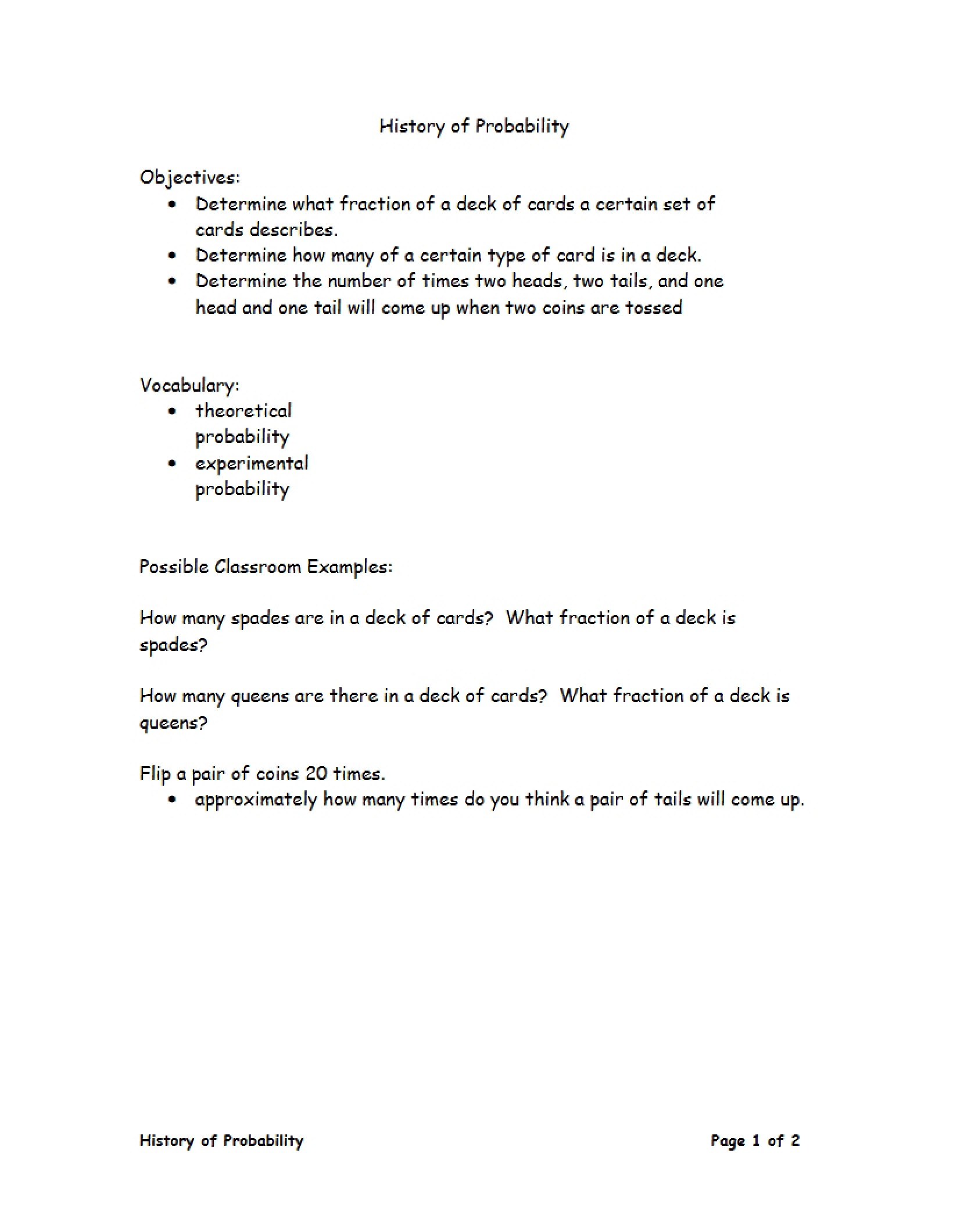 Origins of Probability