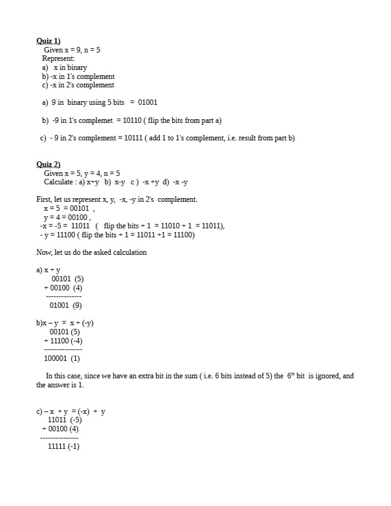 First Knowledge Check