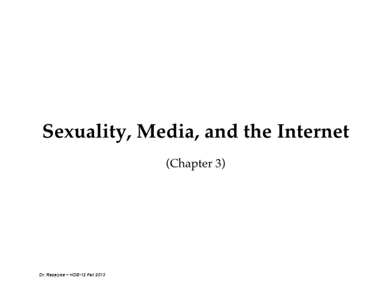 Internet and Media