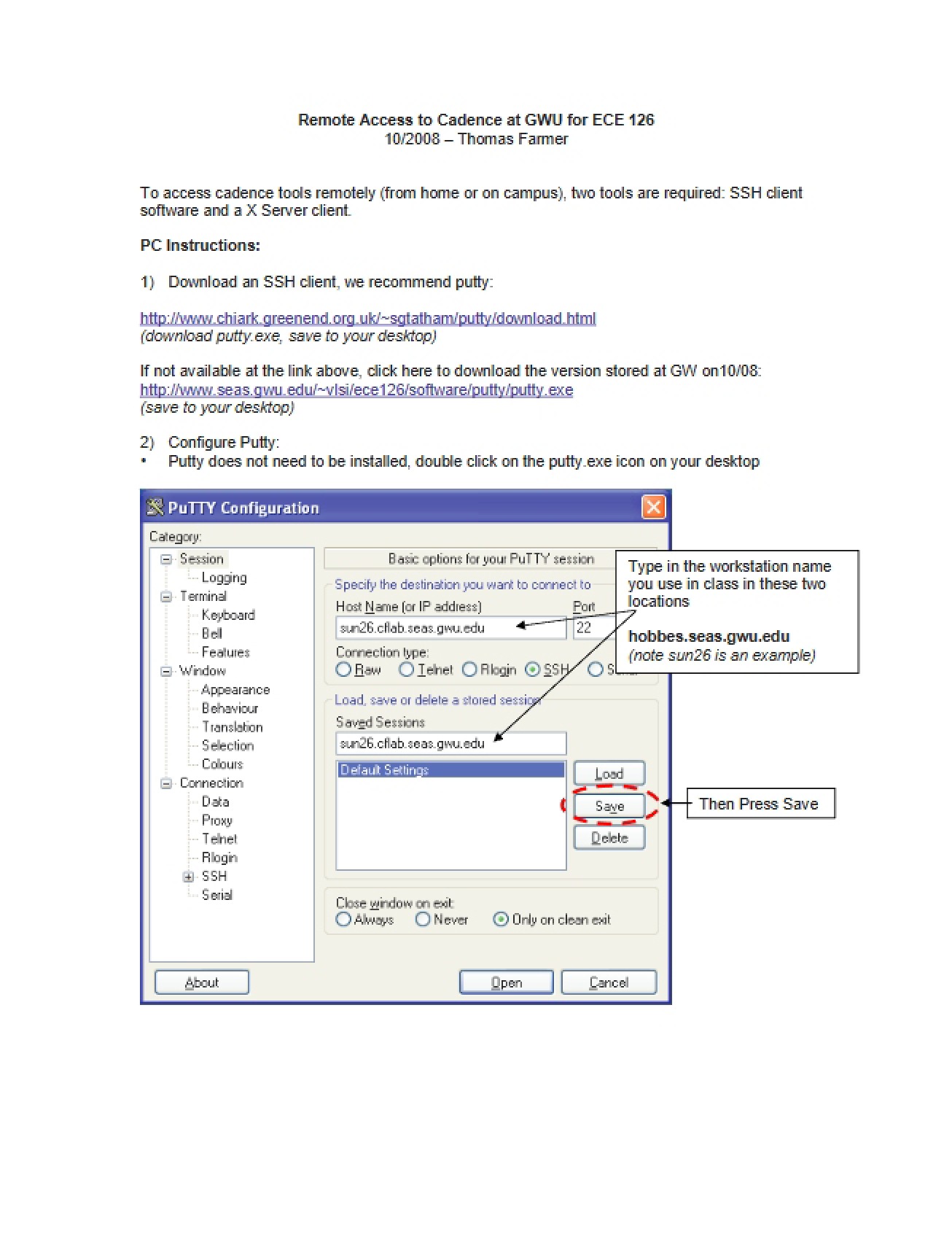 Remote Access to Cadence at GWU - 7 Pages