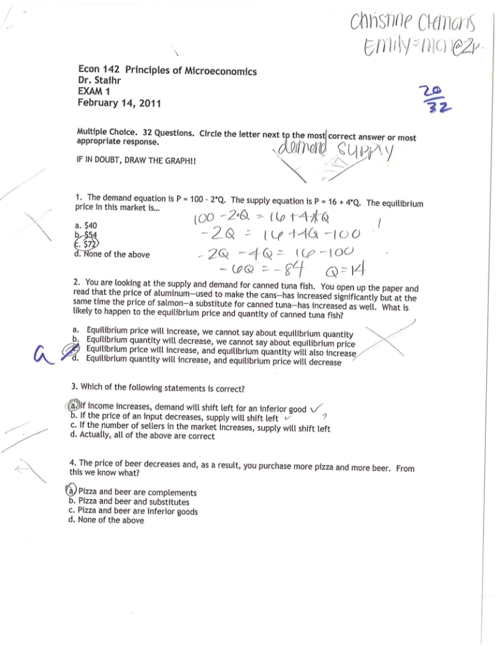 First Exam
