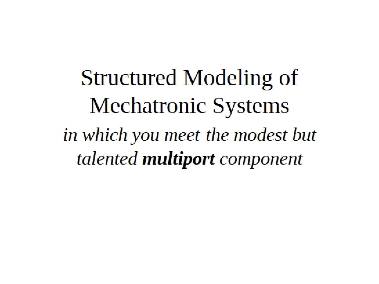 Modeling Structures - 17 Pages